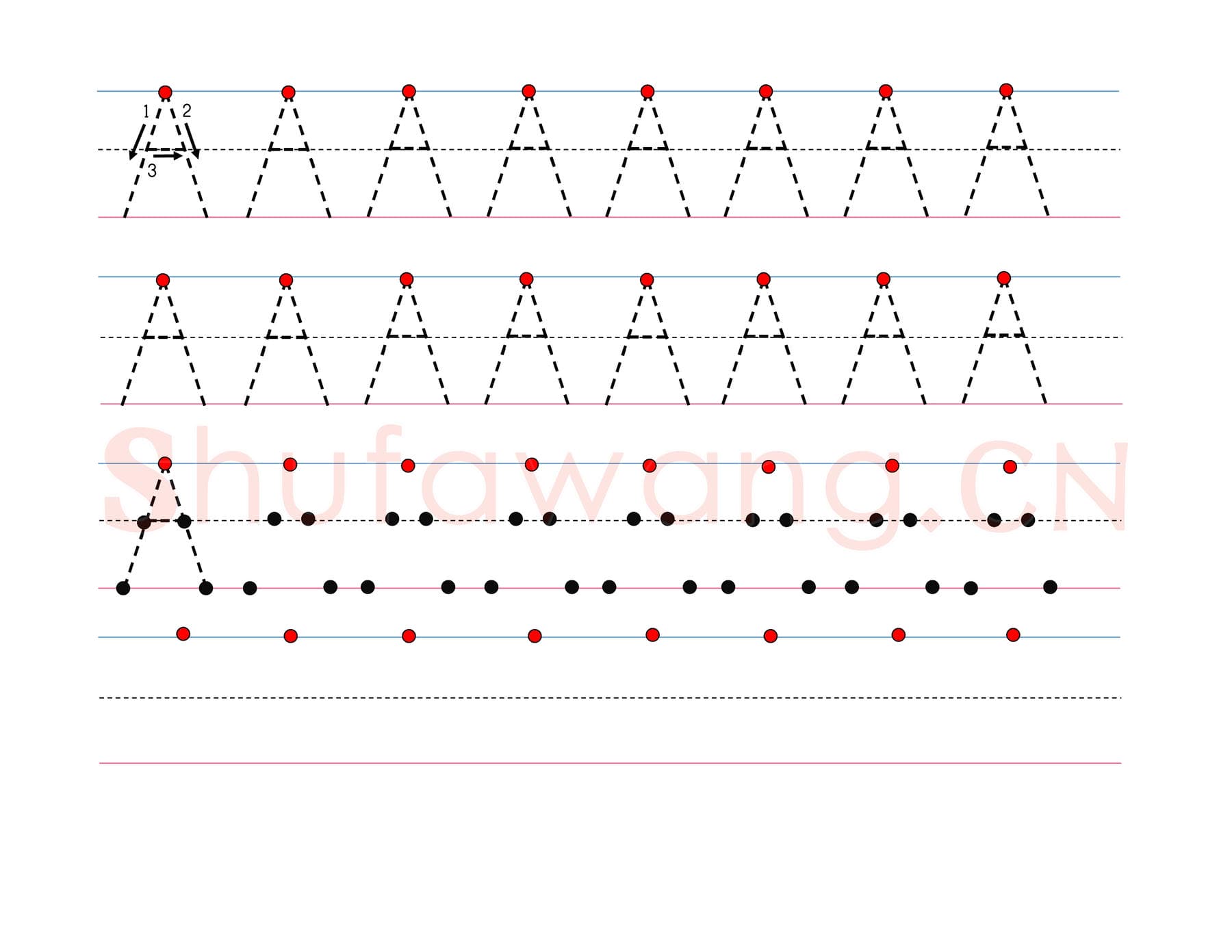 英文字母练习:手写字母专项训练 大写 A.jpg