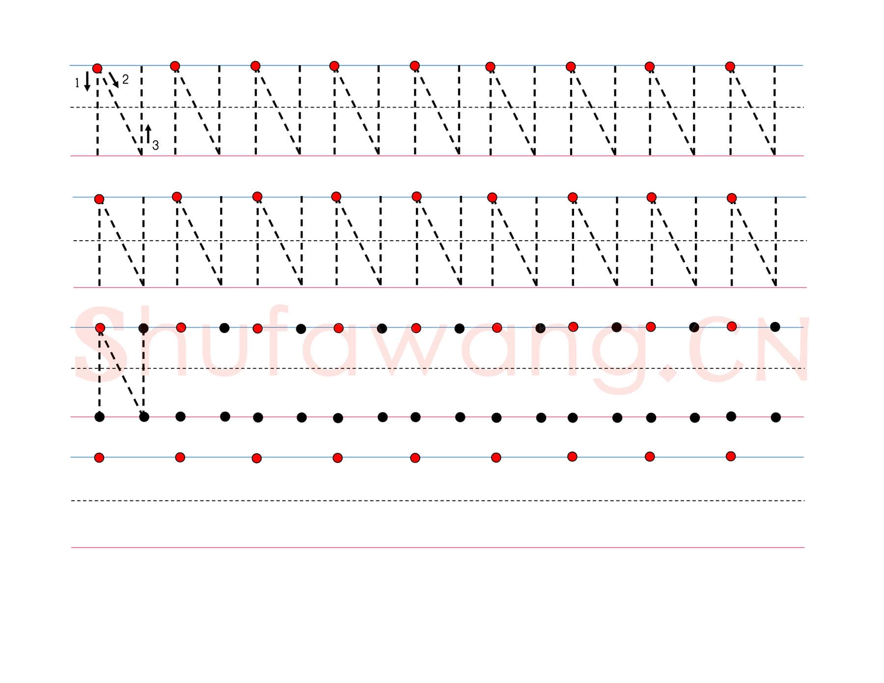 英文字母练习:手写字母专项训练 大写 N.jpg