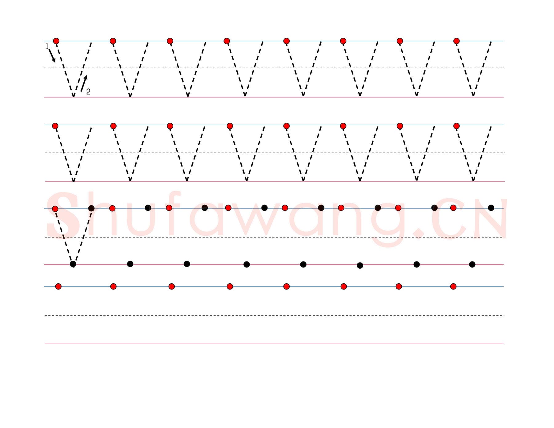 英文字母练习：手写字母专项训练 大写 V.jpg