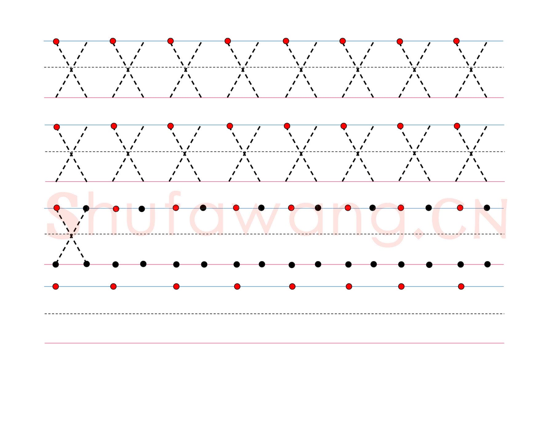 英文字母练习：手写字母专项训练 大写 X.jpg