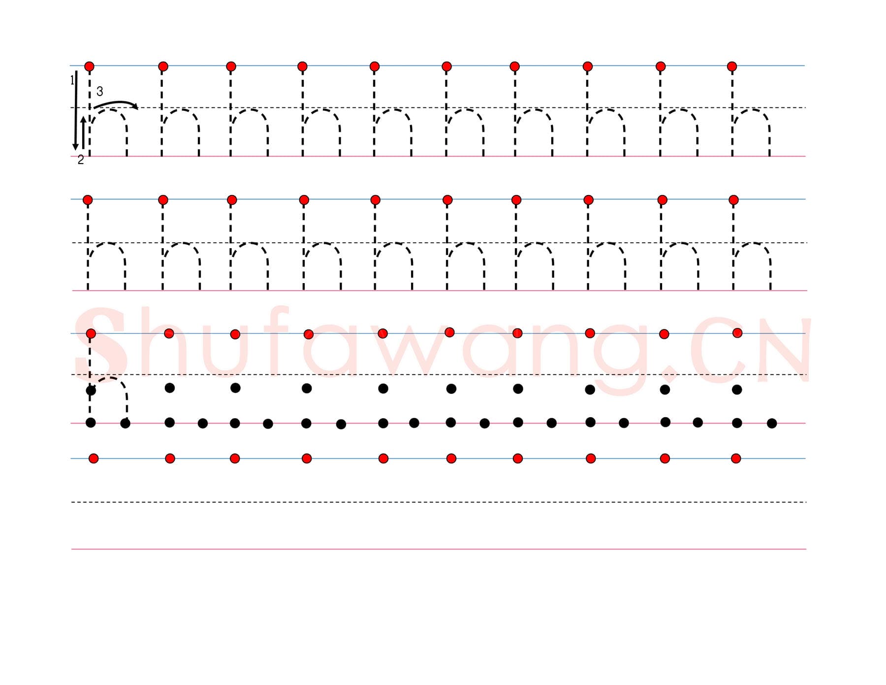 英文字母练习：手写字母专项训练 小写-h.jpg