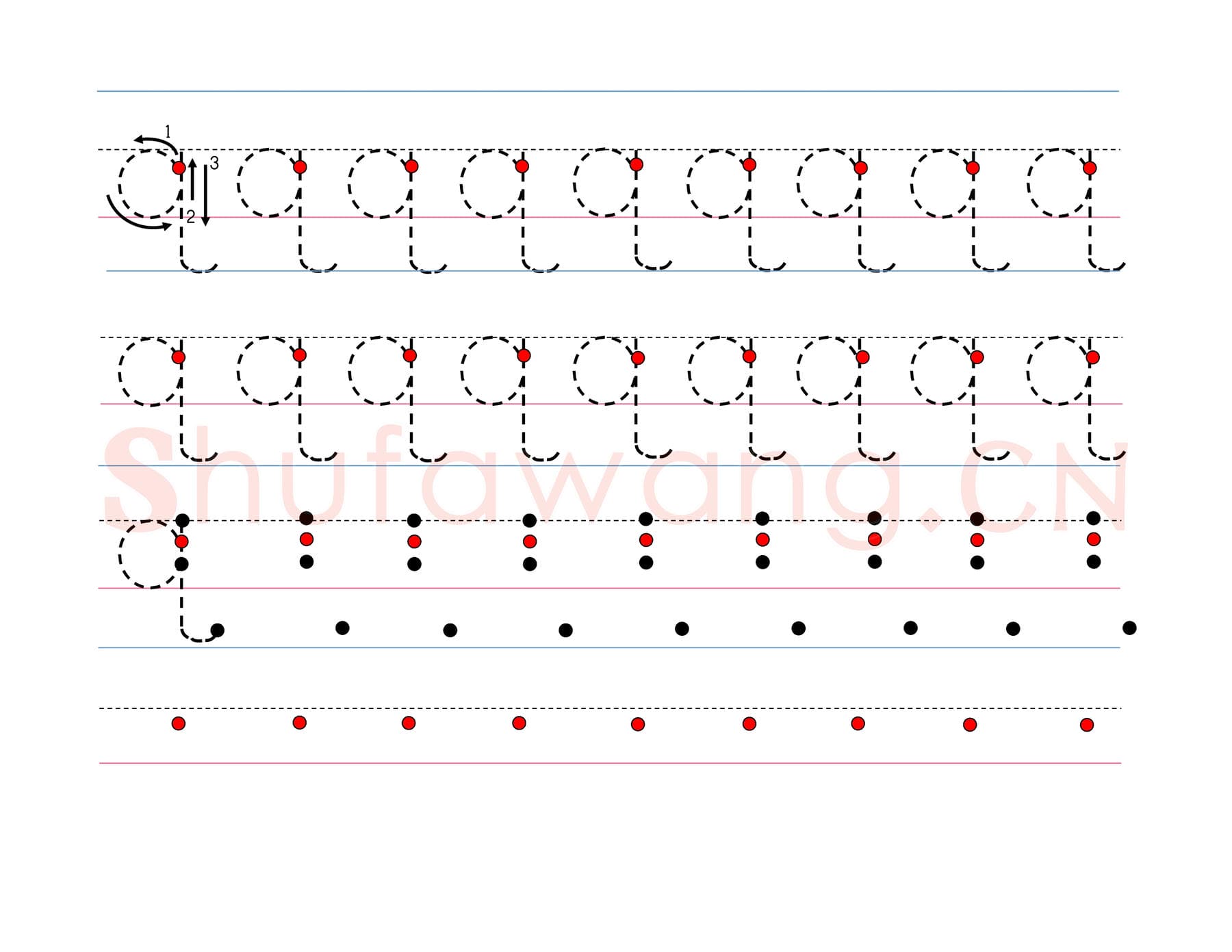 英文字母练习：手写字母专项训练 小写-q.jpg