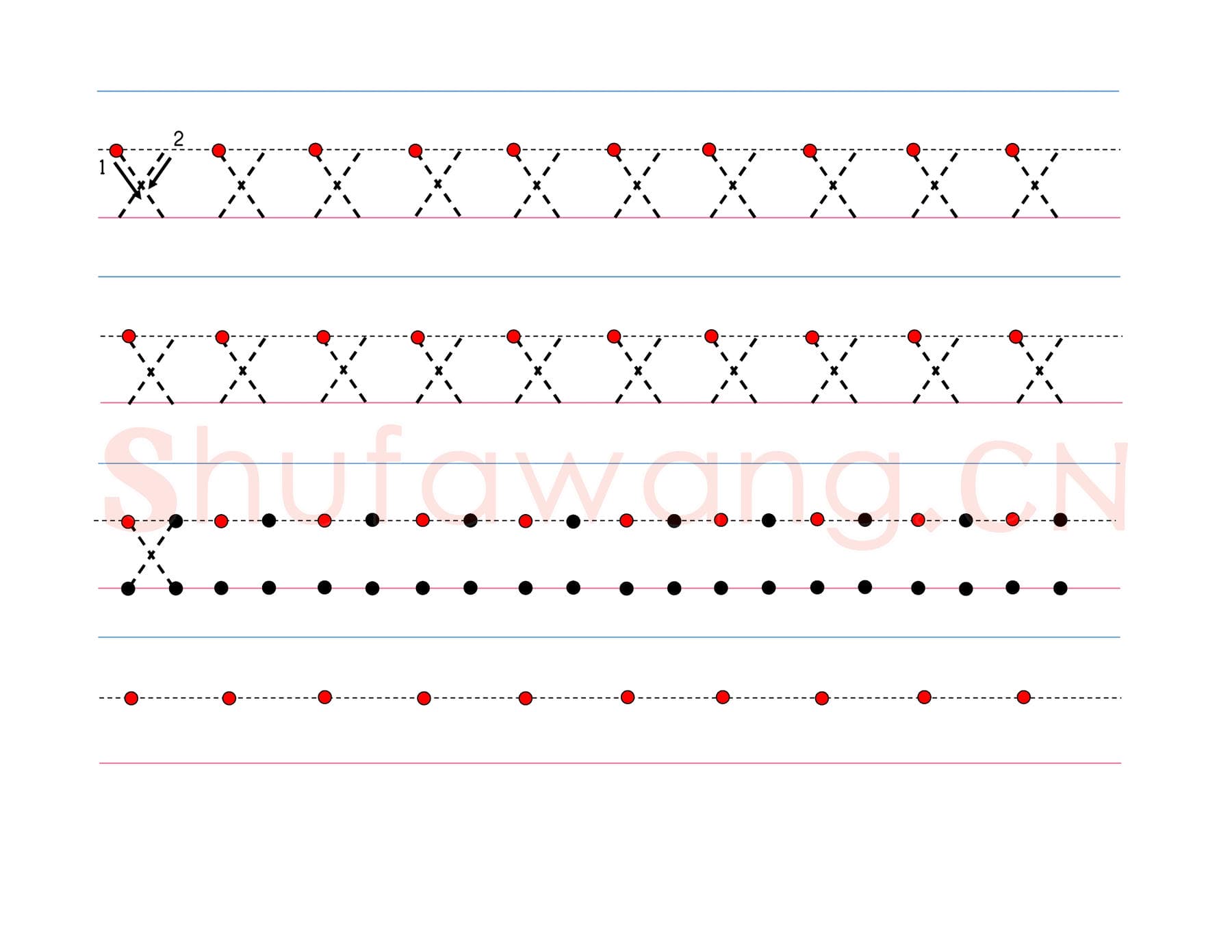 英文字母练习:手写字母专项训练 小写-x.jpg
