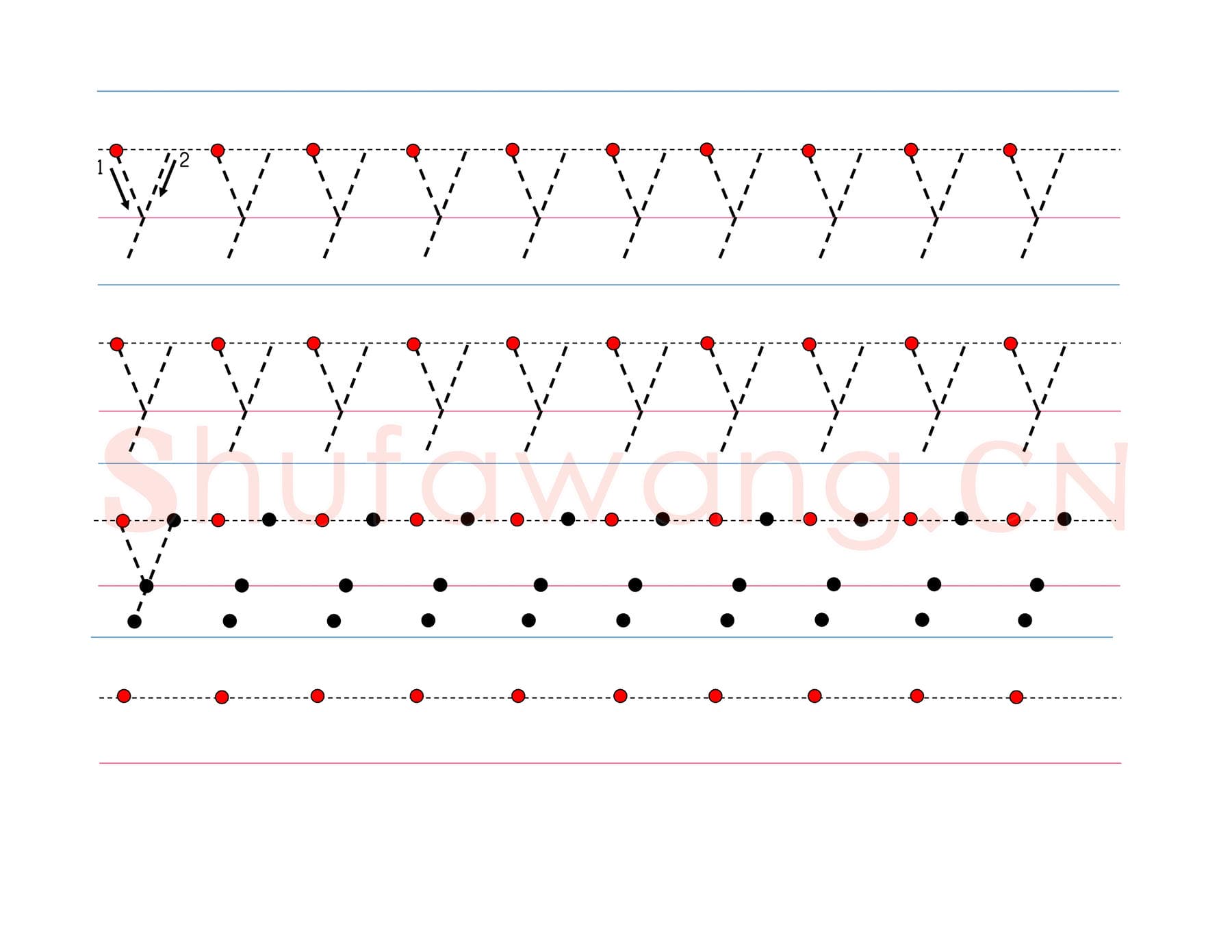 英文字母练习:手写字母专项训练 小写-y.jpg