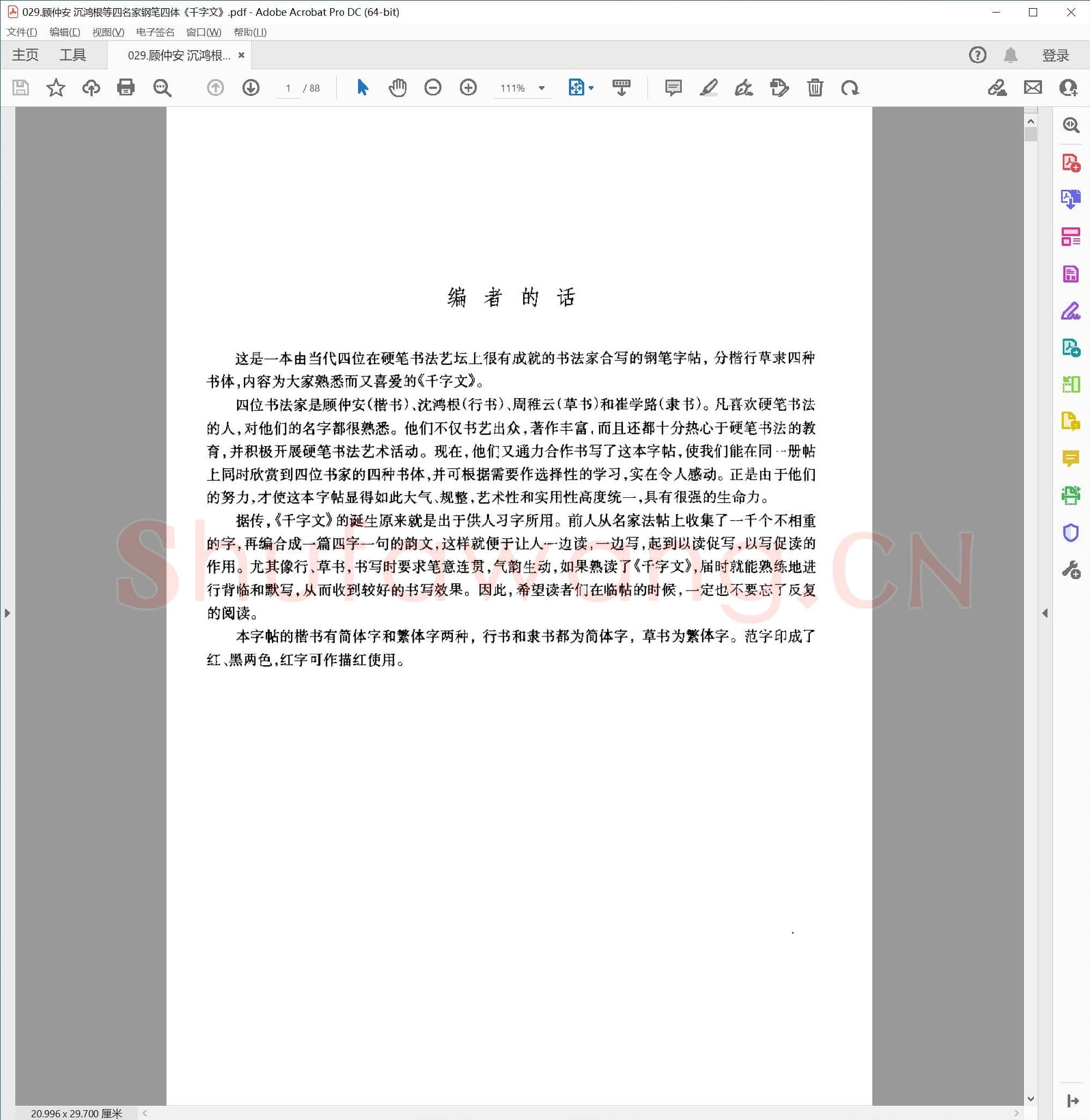 顾仲安 沉鸿根等四名家钢笔四体《千字文》