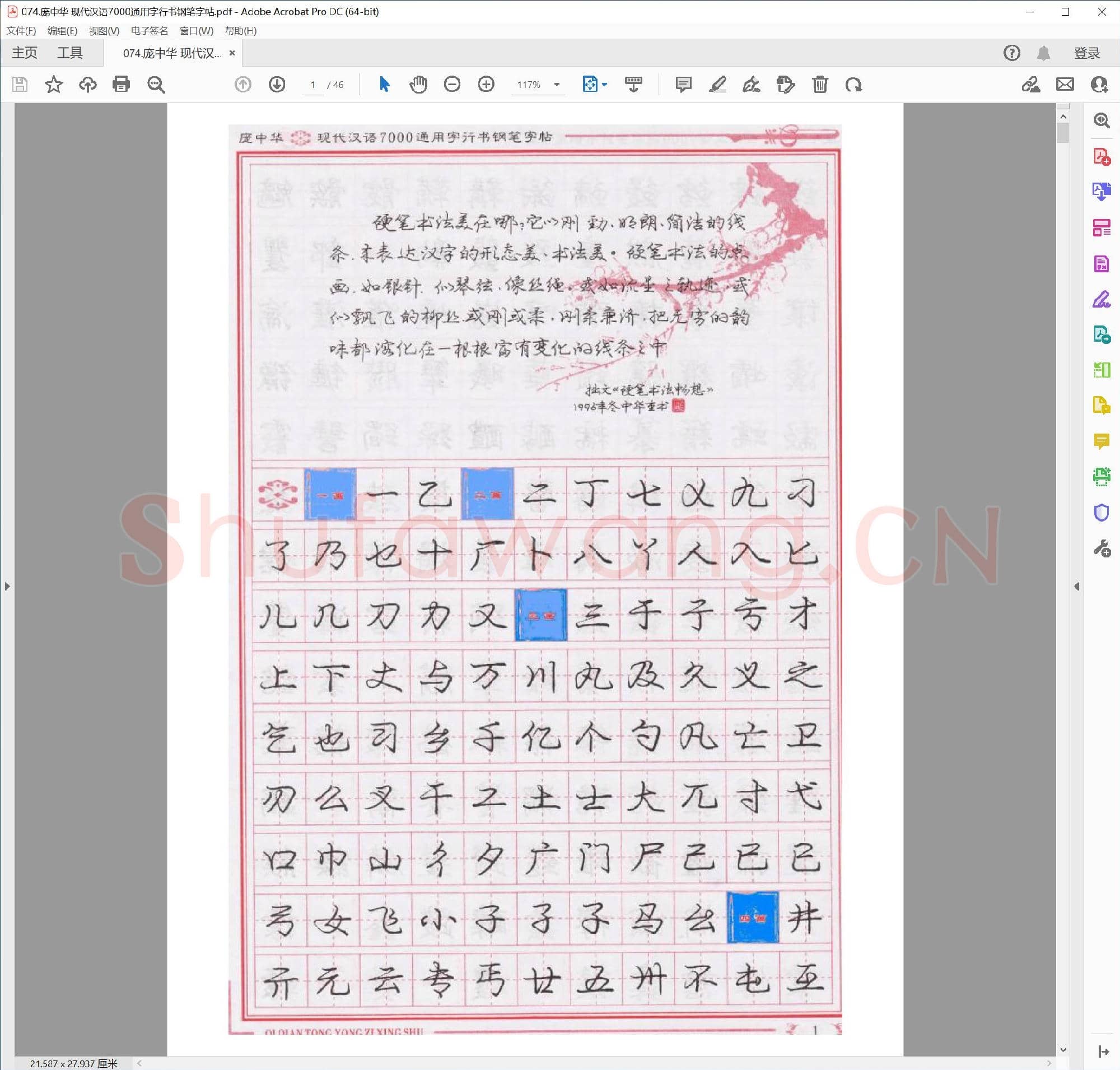 庞中华 现代汉语7000通用字行书钢笔字帖