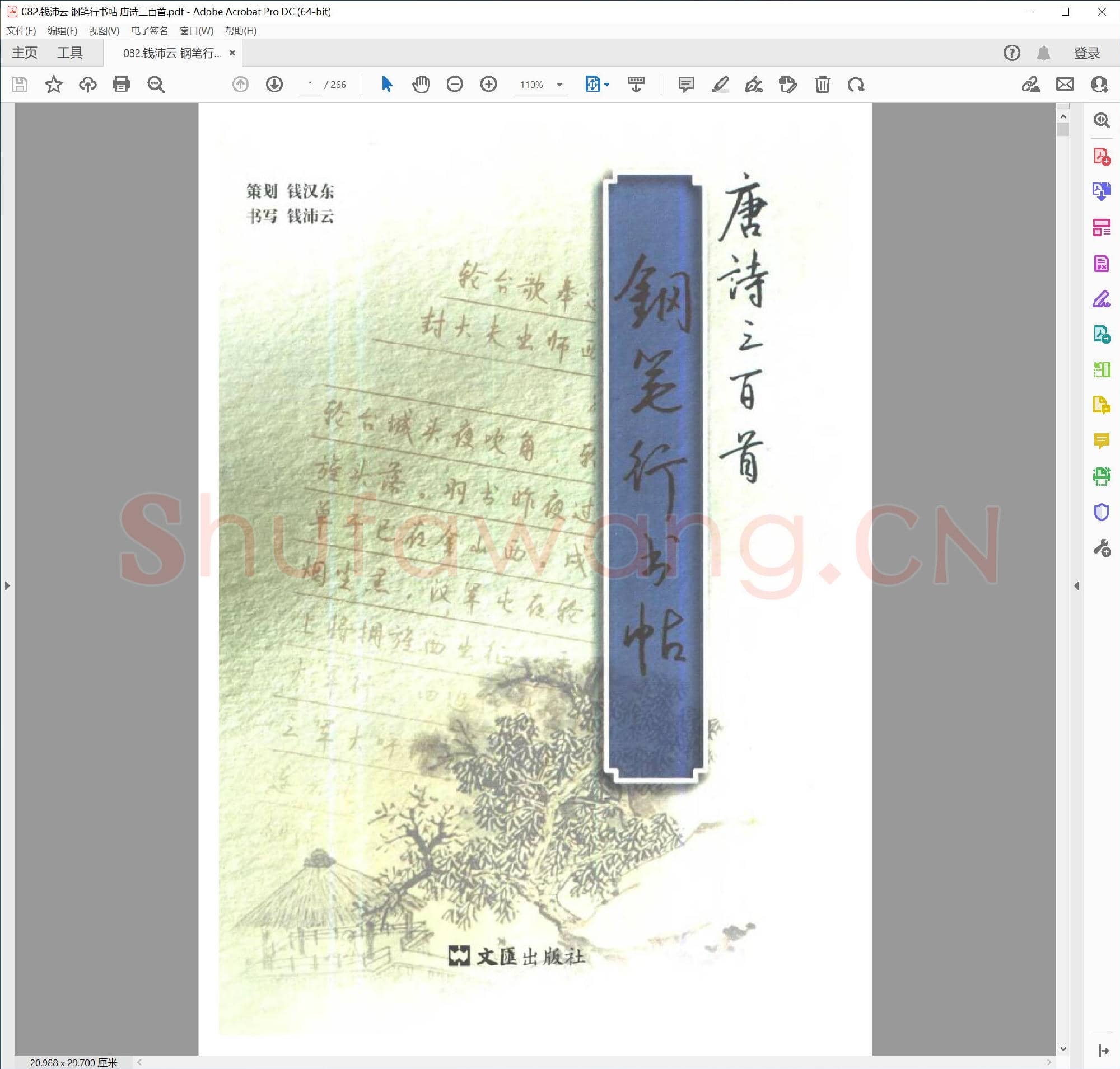 钱沛云 钢笔行书帖 唐诗三百首