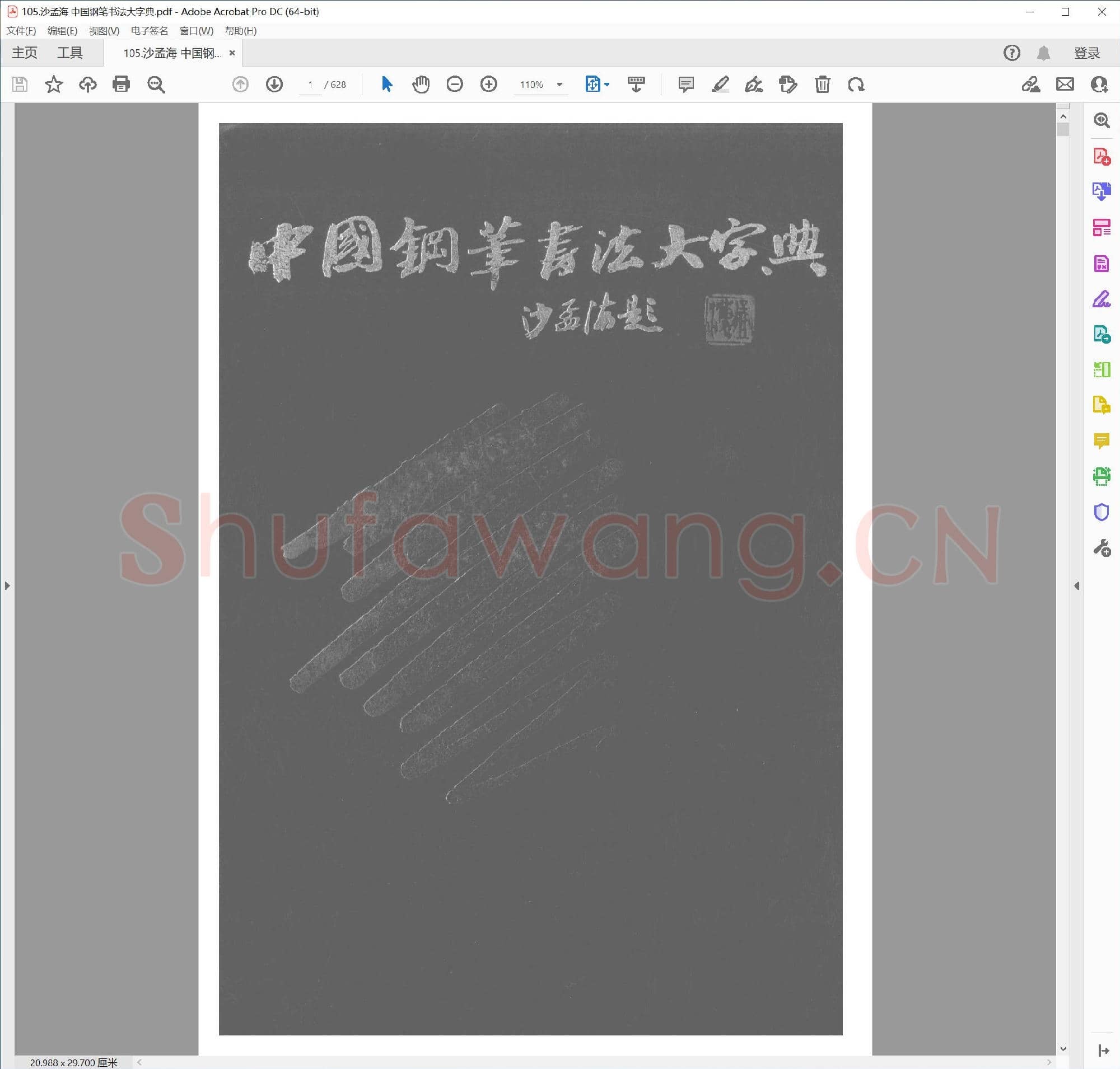 沙孟海 中国钢笔书法大字典