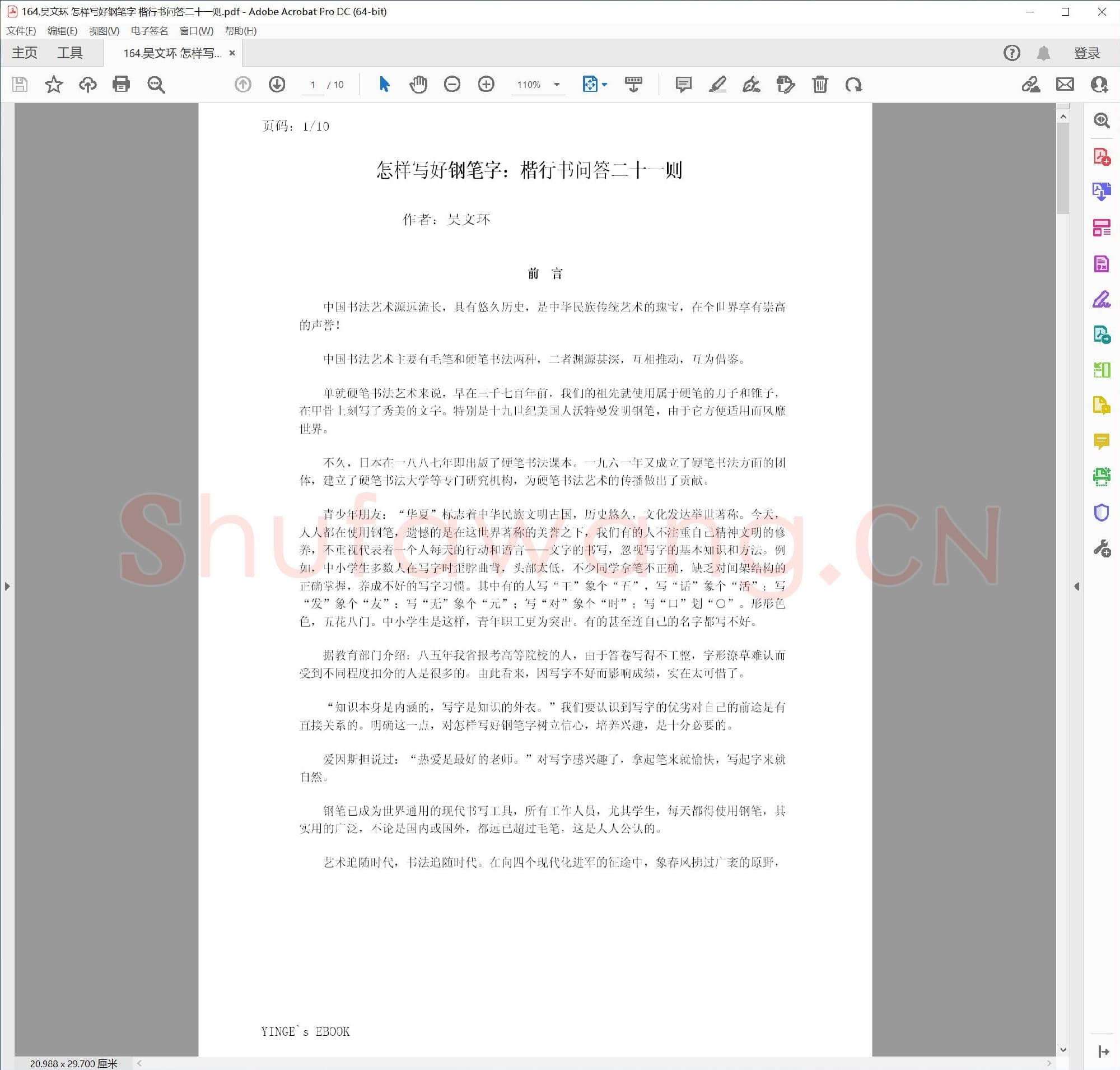 吴文环 怎样写好钢笔字 楷行书问答二十一则