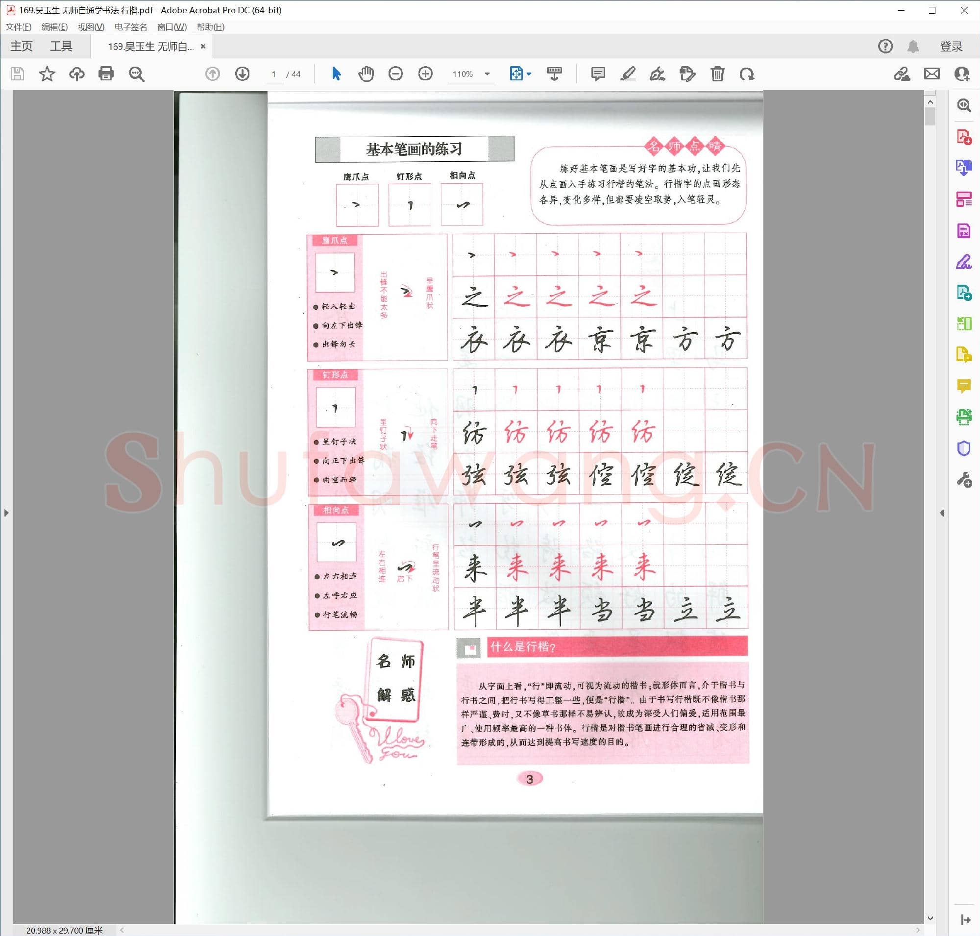 吴玉生 无师自通学书法 行楷
