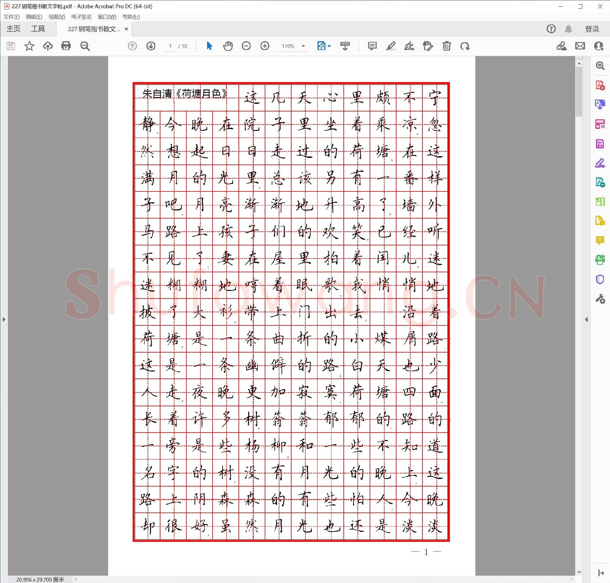 佚名 钢笔楷书 散文字帖.pdf