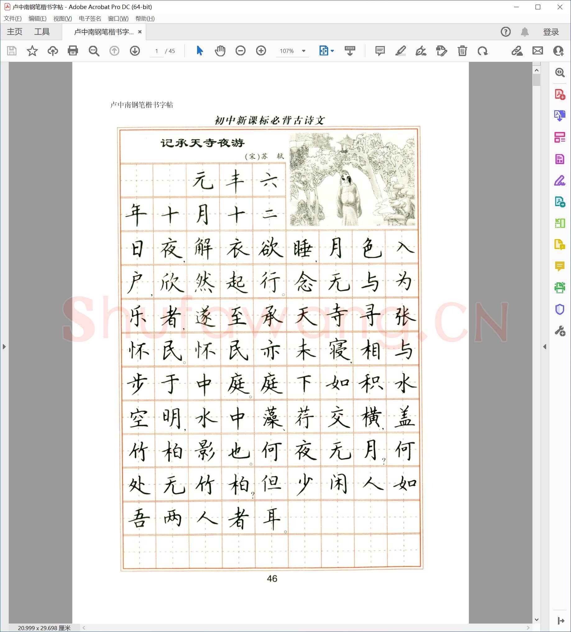 卢中南 钢笔楷书字帖 初中必背古诗文.pdf