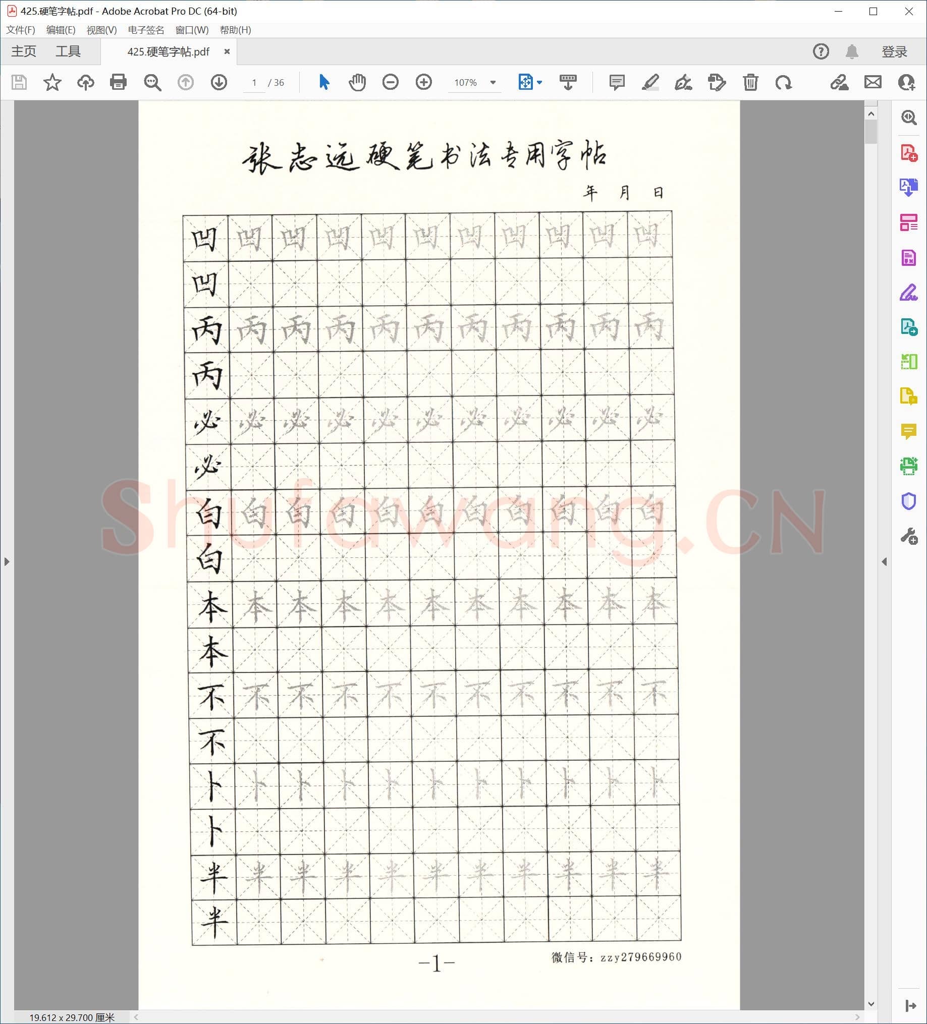 张志远 硬笔书法专用字帖.pdf
