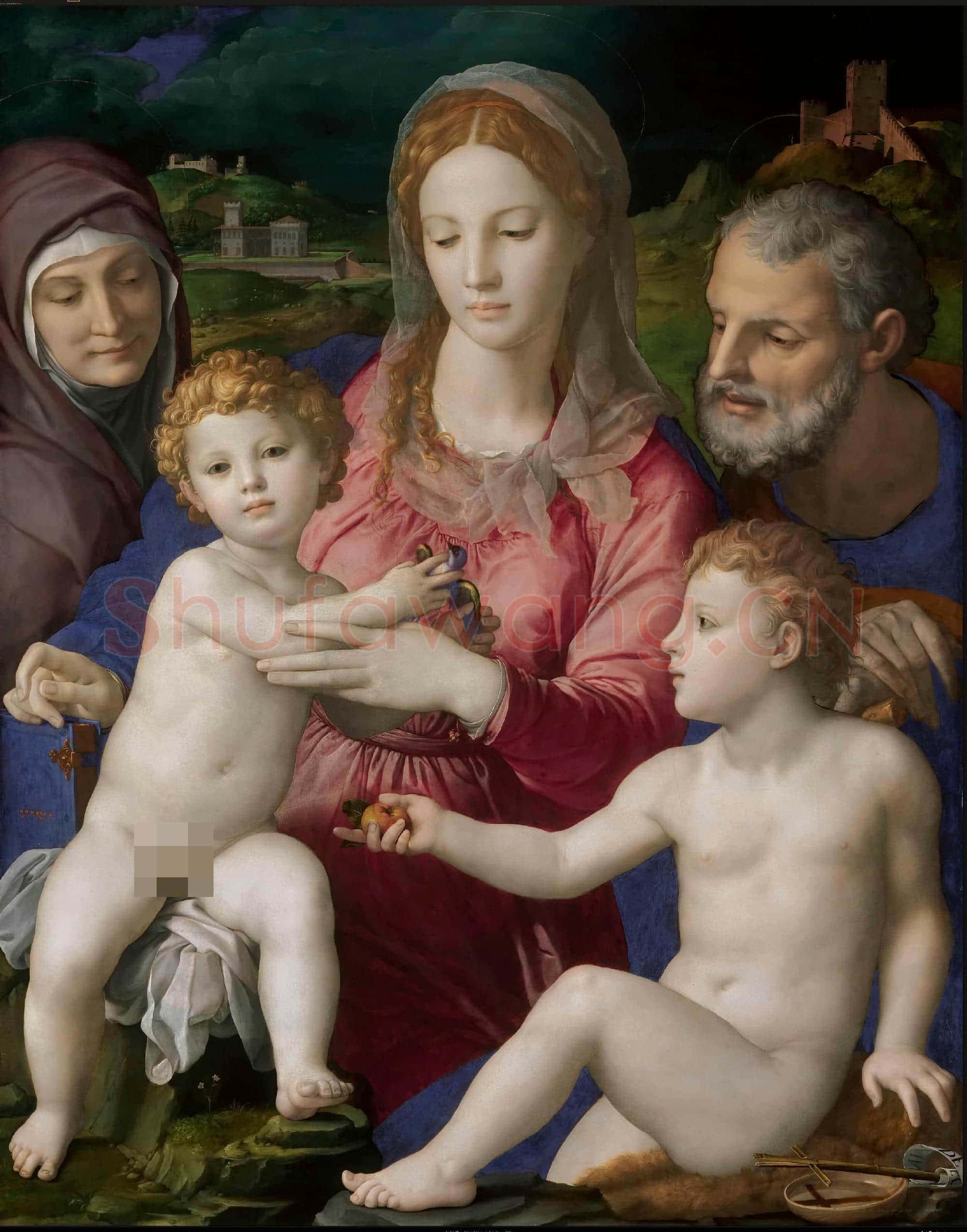 Agnolo Bronzino(1503-1572)Holy Family with Saints Anne and John the Baptist