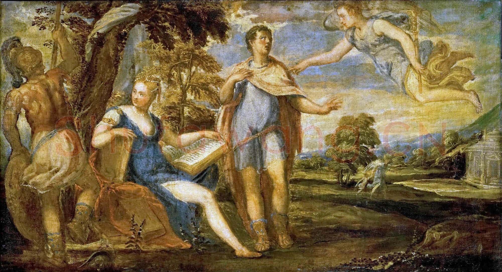 Andrea Schiavone(c.1500-1563)Aeneas Ordered to Leave Dido