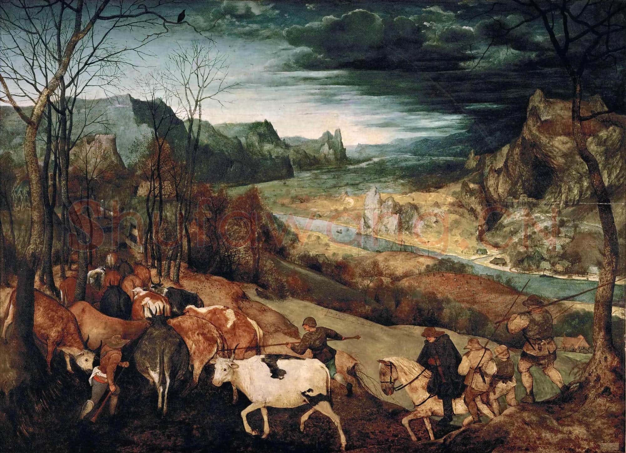Brueghel Pieter The Elder|Возвращение стада-ноябрь