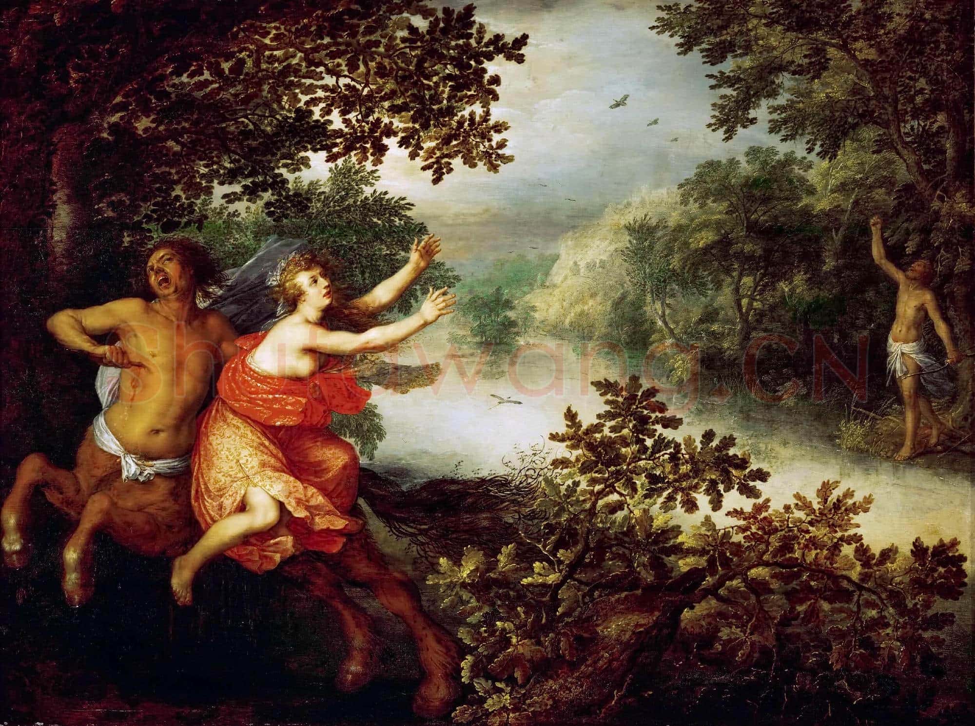 戴维·芬克邦斯 _赫拉克勒斯、得伊阿尼拉与半人马涅索斯_Hercules Dejaneira and the Centaur Nessus