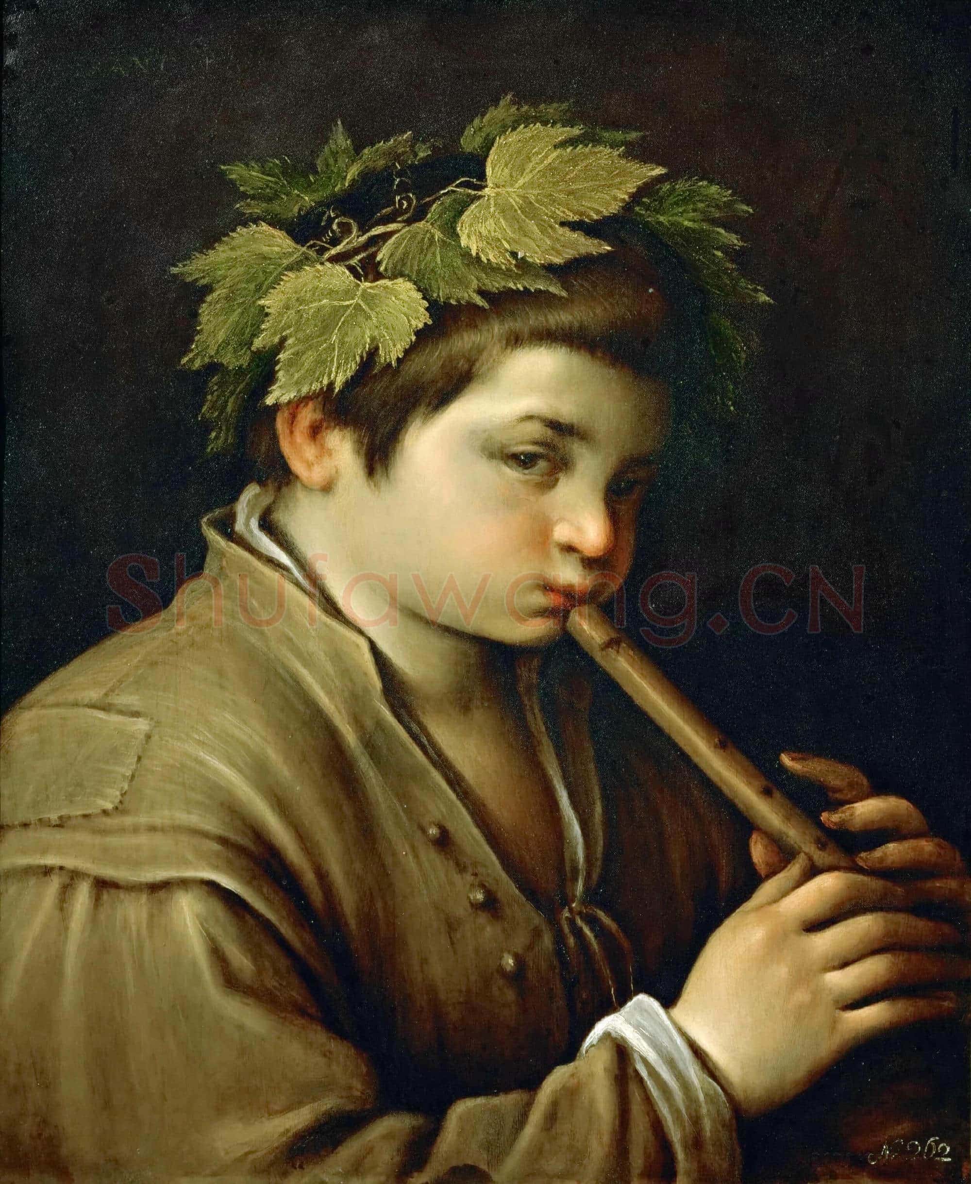 Francesco Bassano II(1549-1592)Boy with Flute
