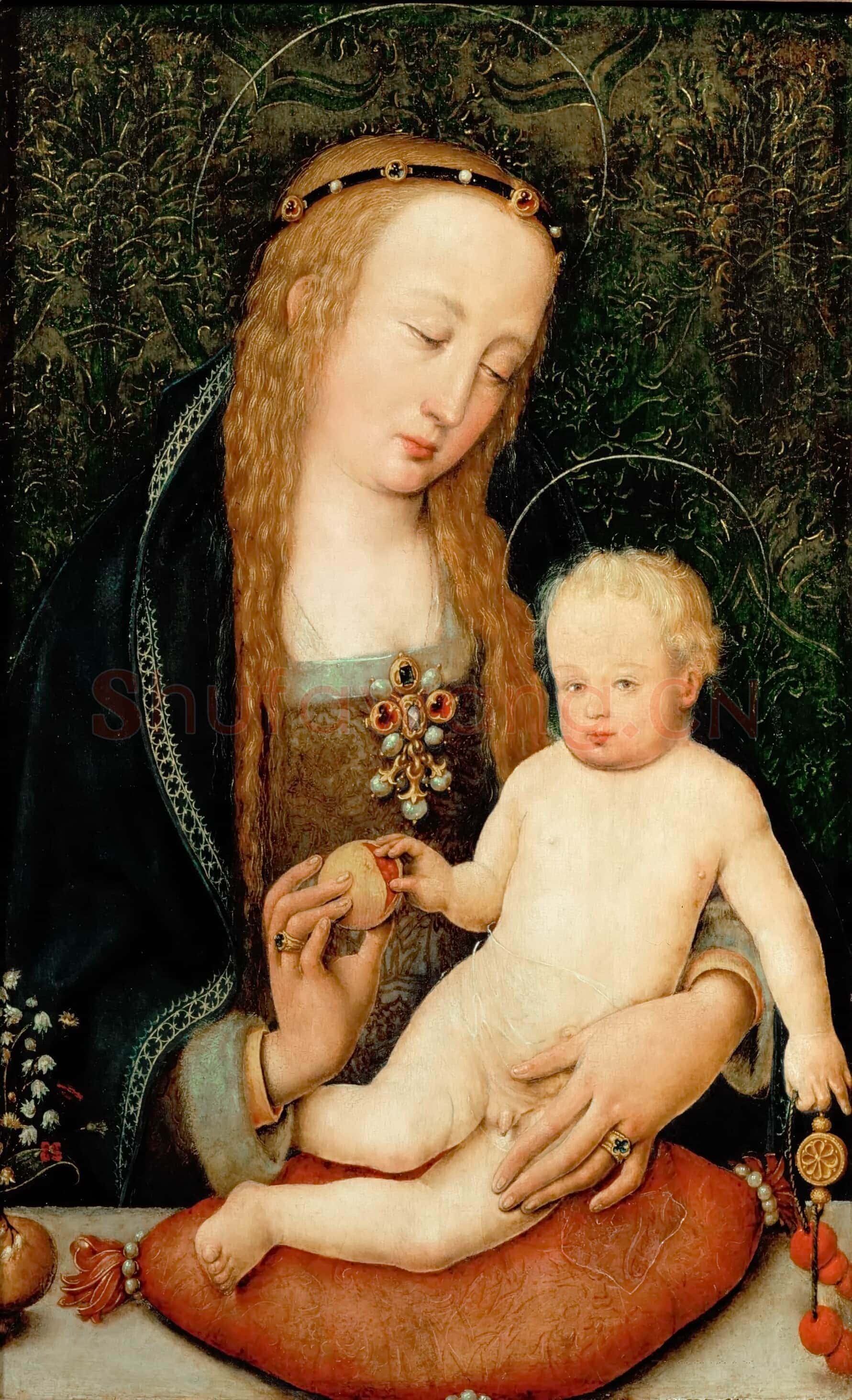 Hans Holbein the Elder(c.1465-1524)Virgin and Child with a Pomegranate