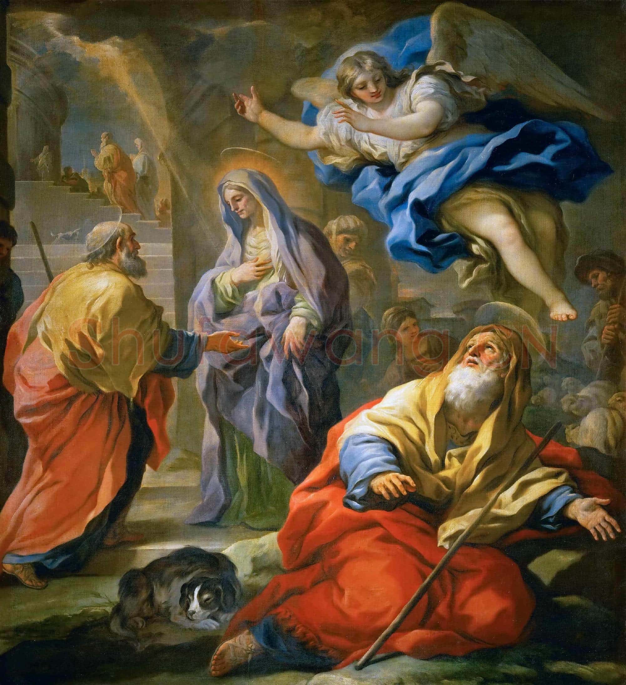 Luca Giordano|Annunciation to Joachim and Meeting