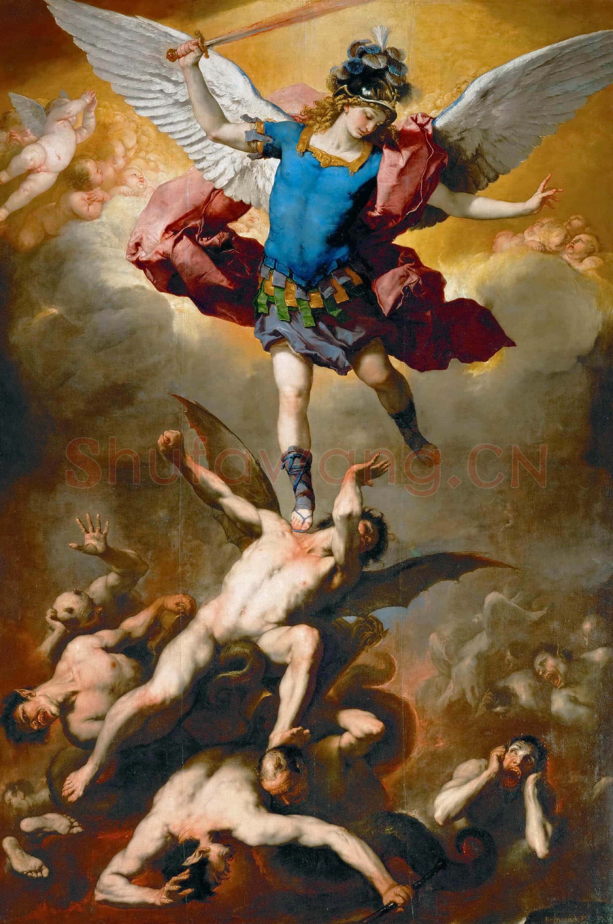 Luca Giordano|Archangel Michael Hurls the Rebellious Angels