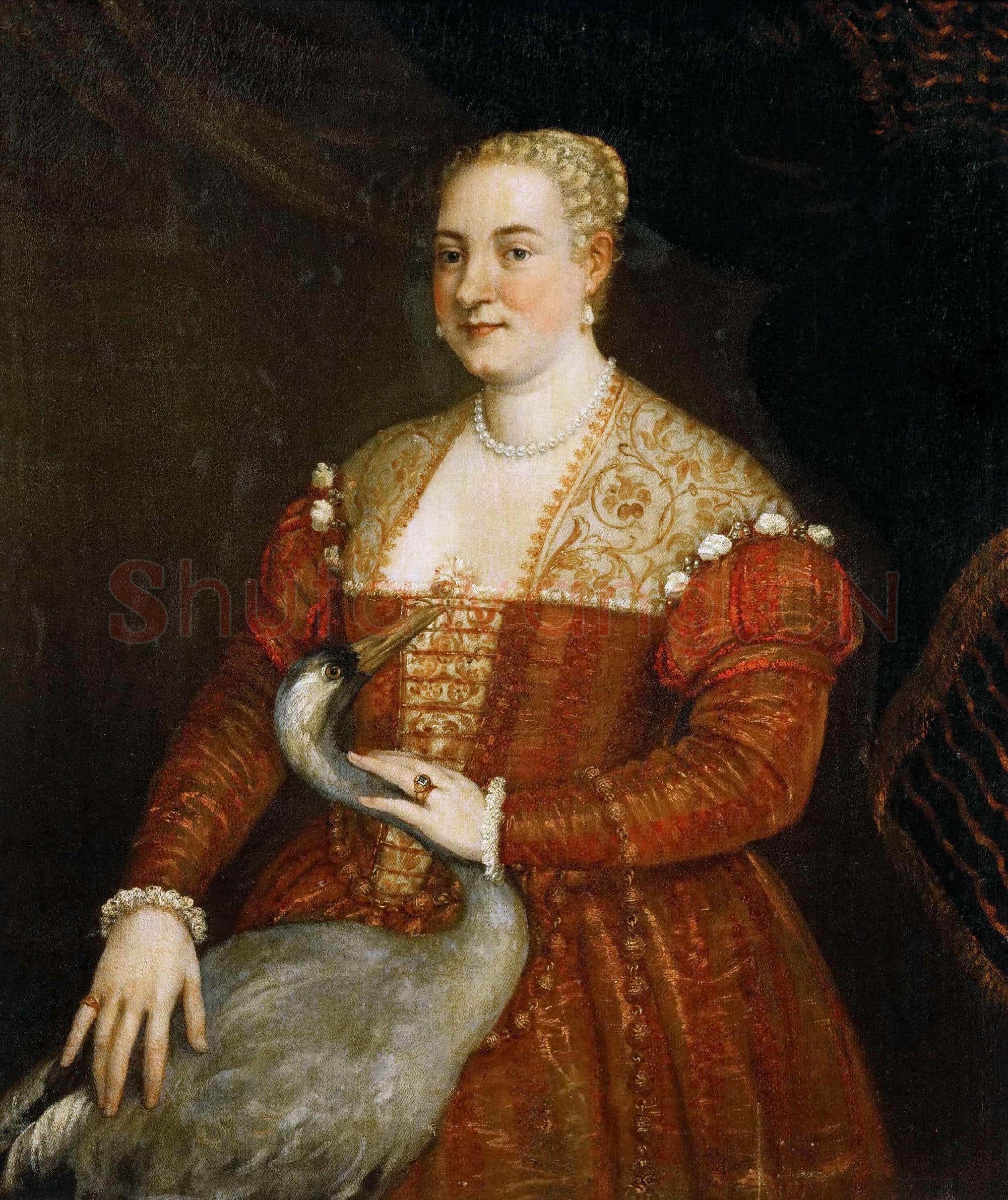 Paolo Veronese|Portrait of a Lady with a Heron