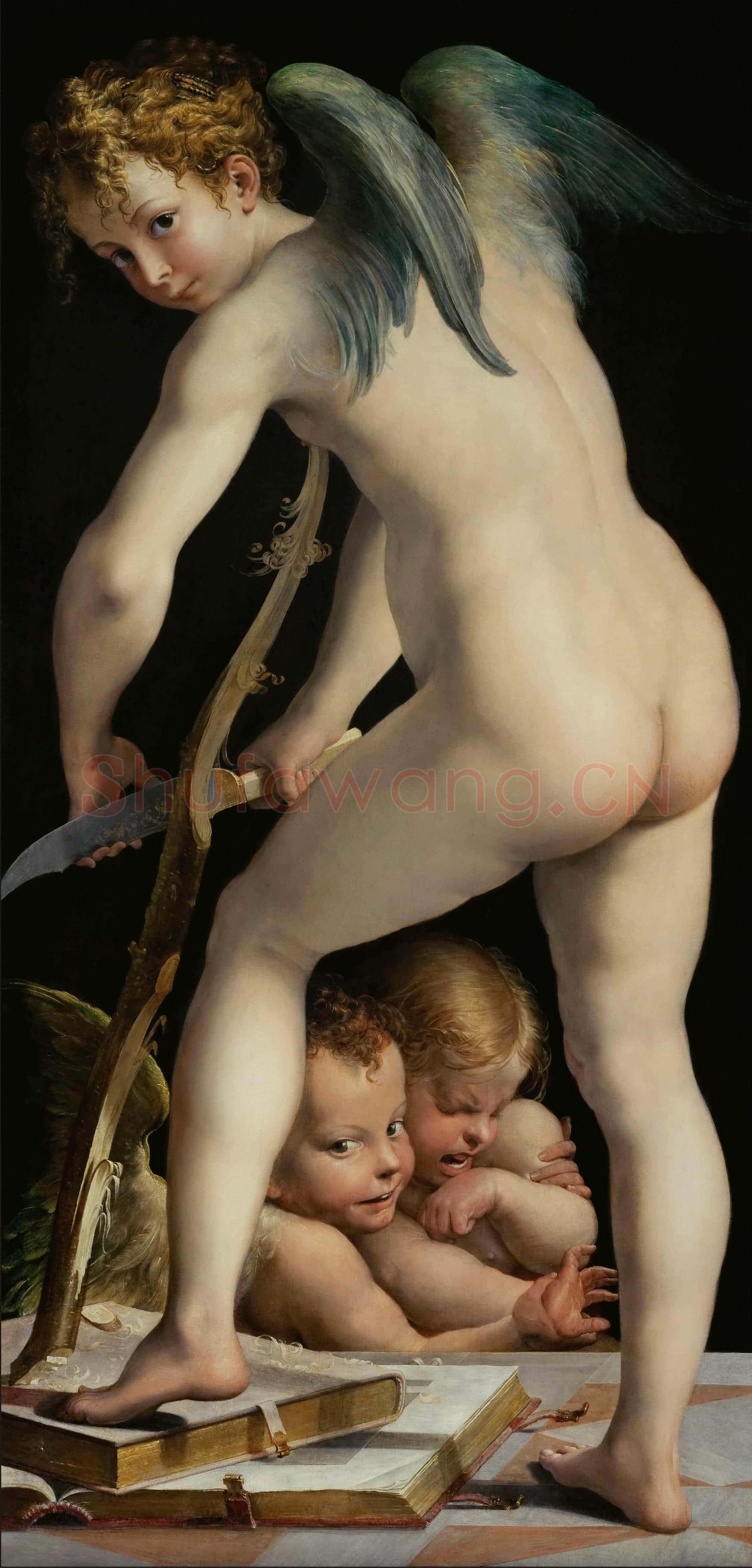 Parmigianino|Cupid carving his bow
