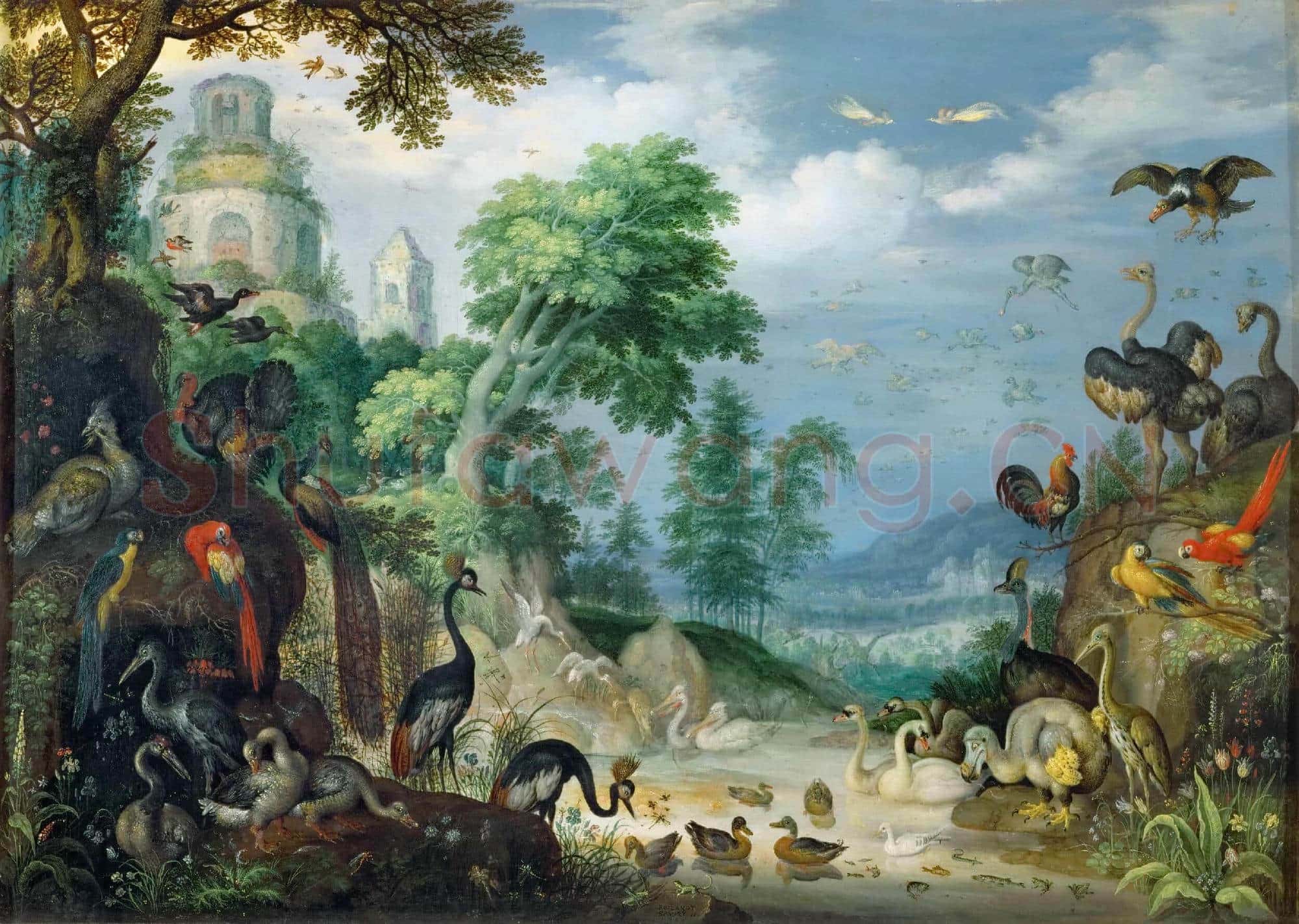 Roelandt Savery(1576-1639)Landscape with Birds