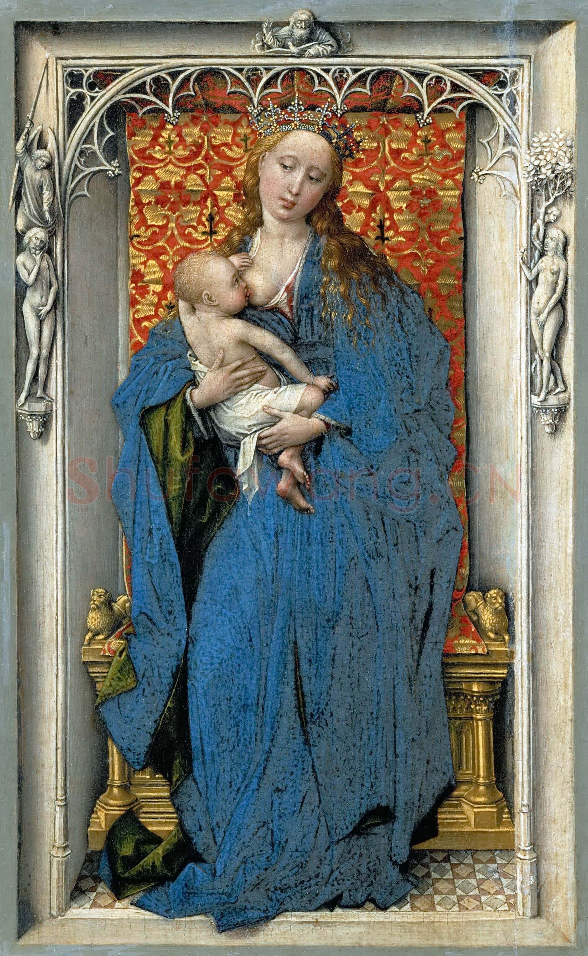 Rogier van der Weyden|The Virgin and Child Standing in a Niche