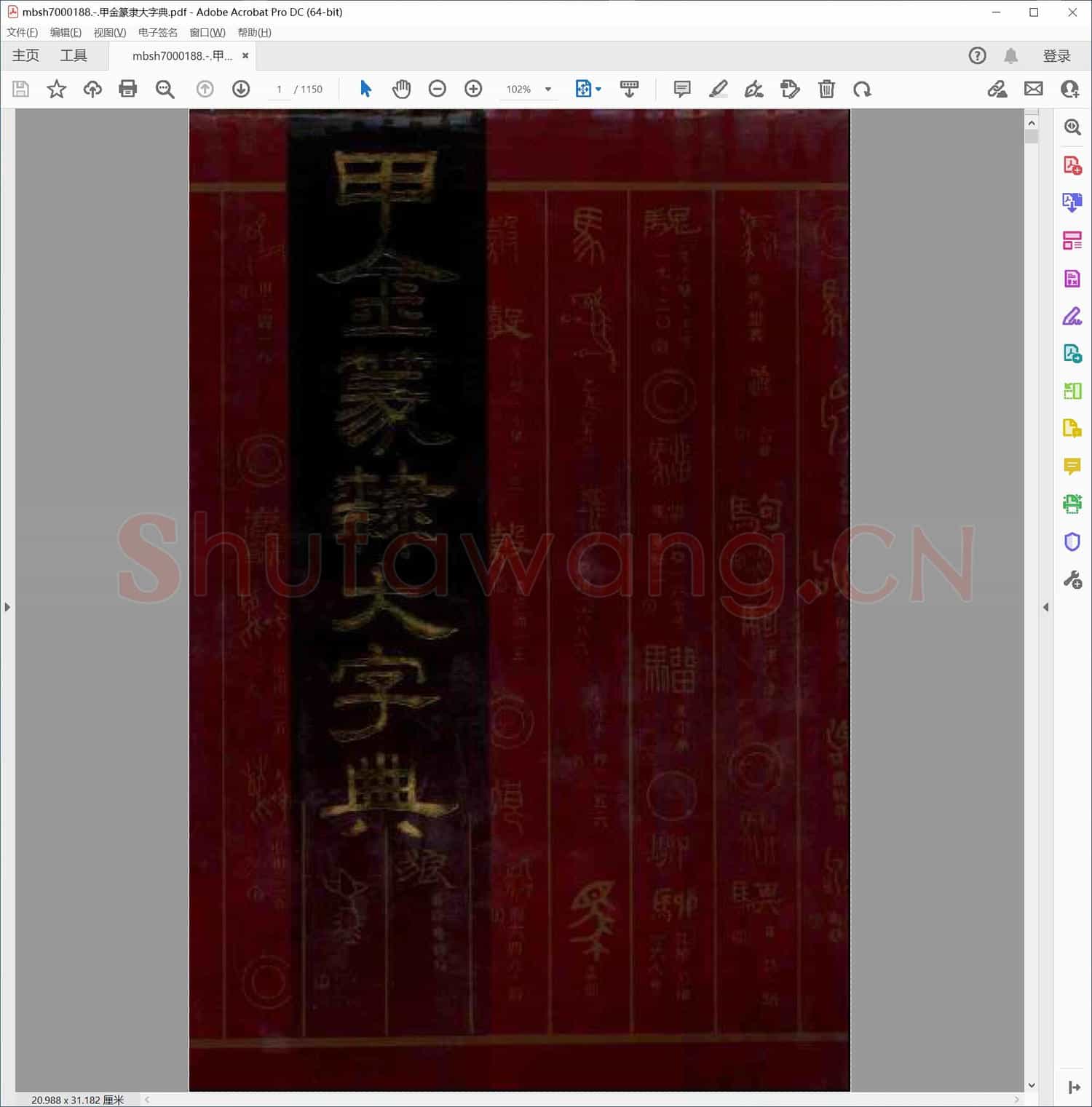 甲金篆隶大字典