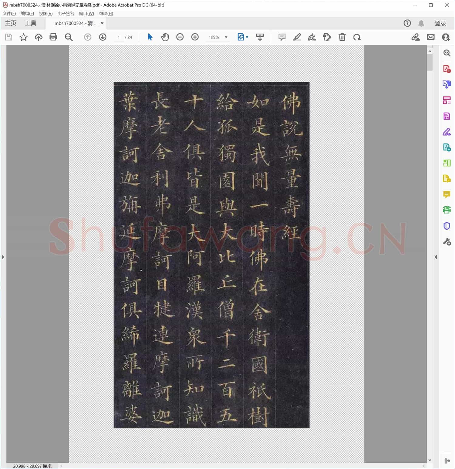 清 林则徐小楷佛说无量寿经