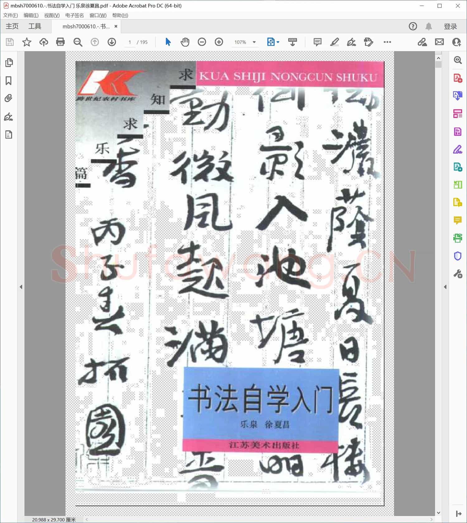 书法自学入门 乐泉徐夏昌