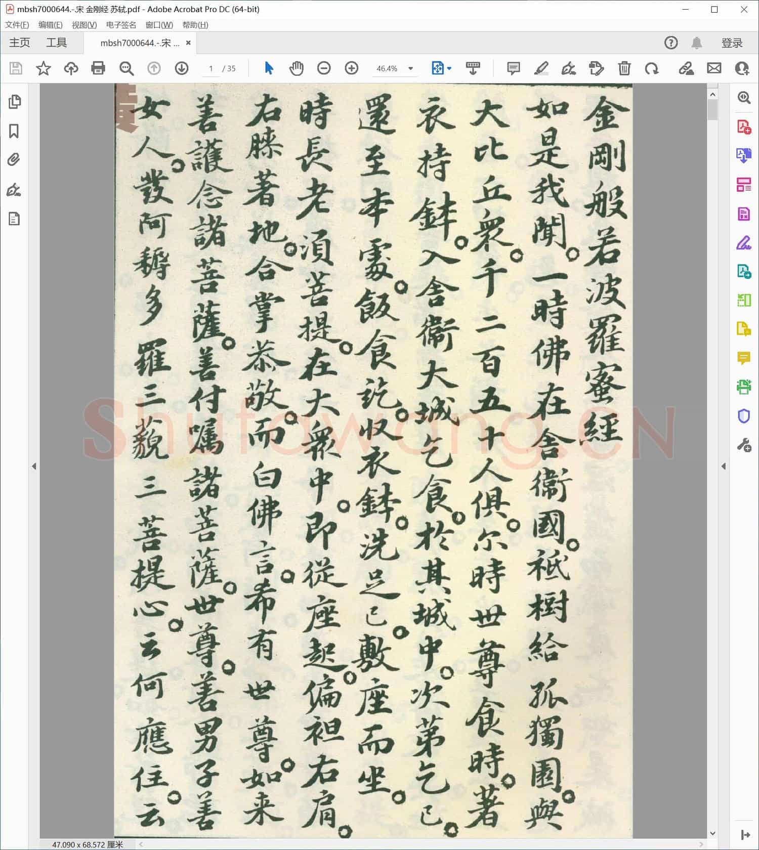 宋 金刚经 苏轼