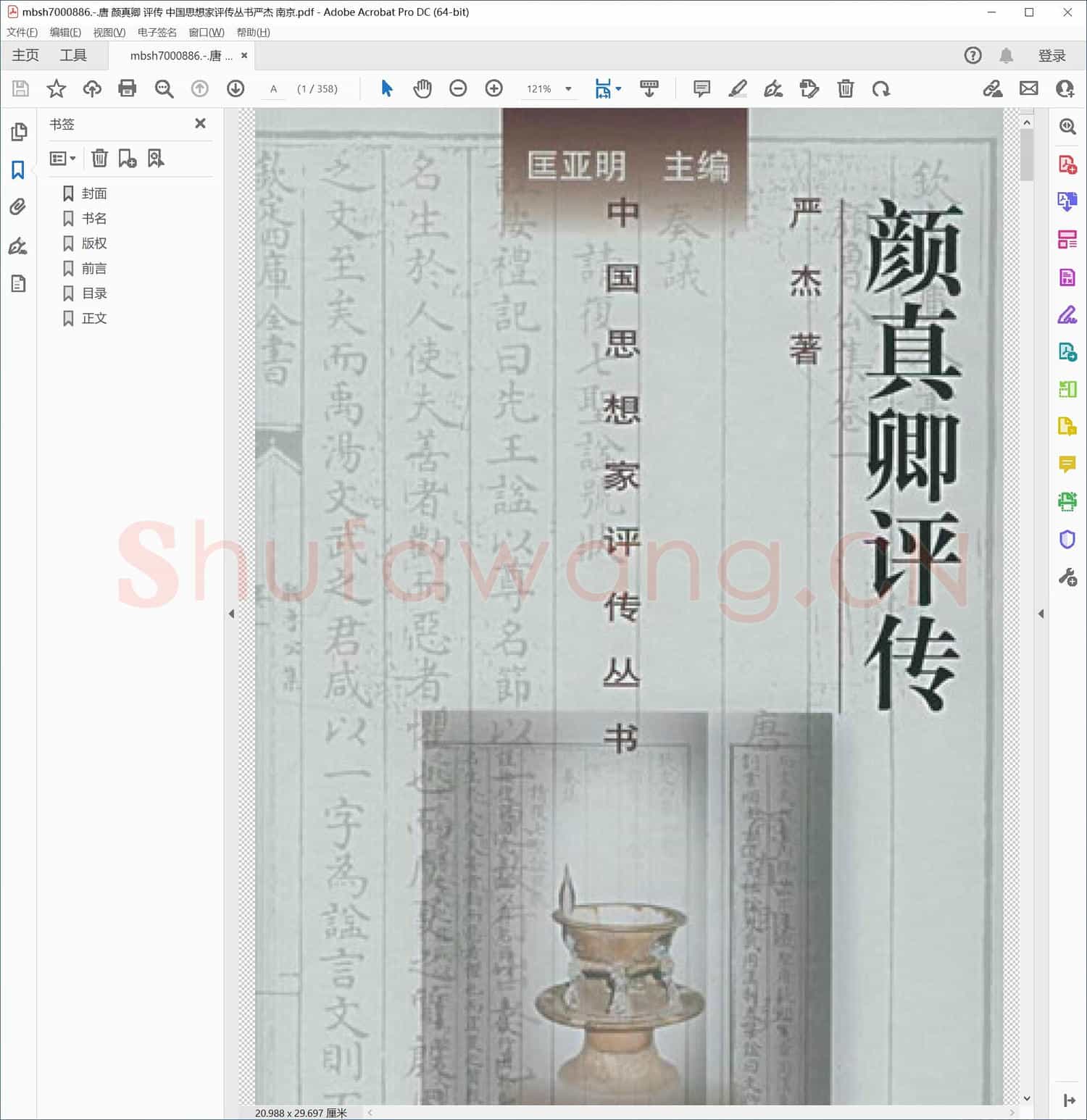 唐 颜真卿 评传 中国思想家评传丛书严杰 南京