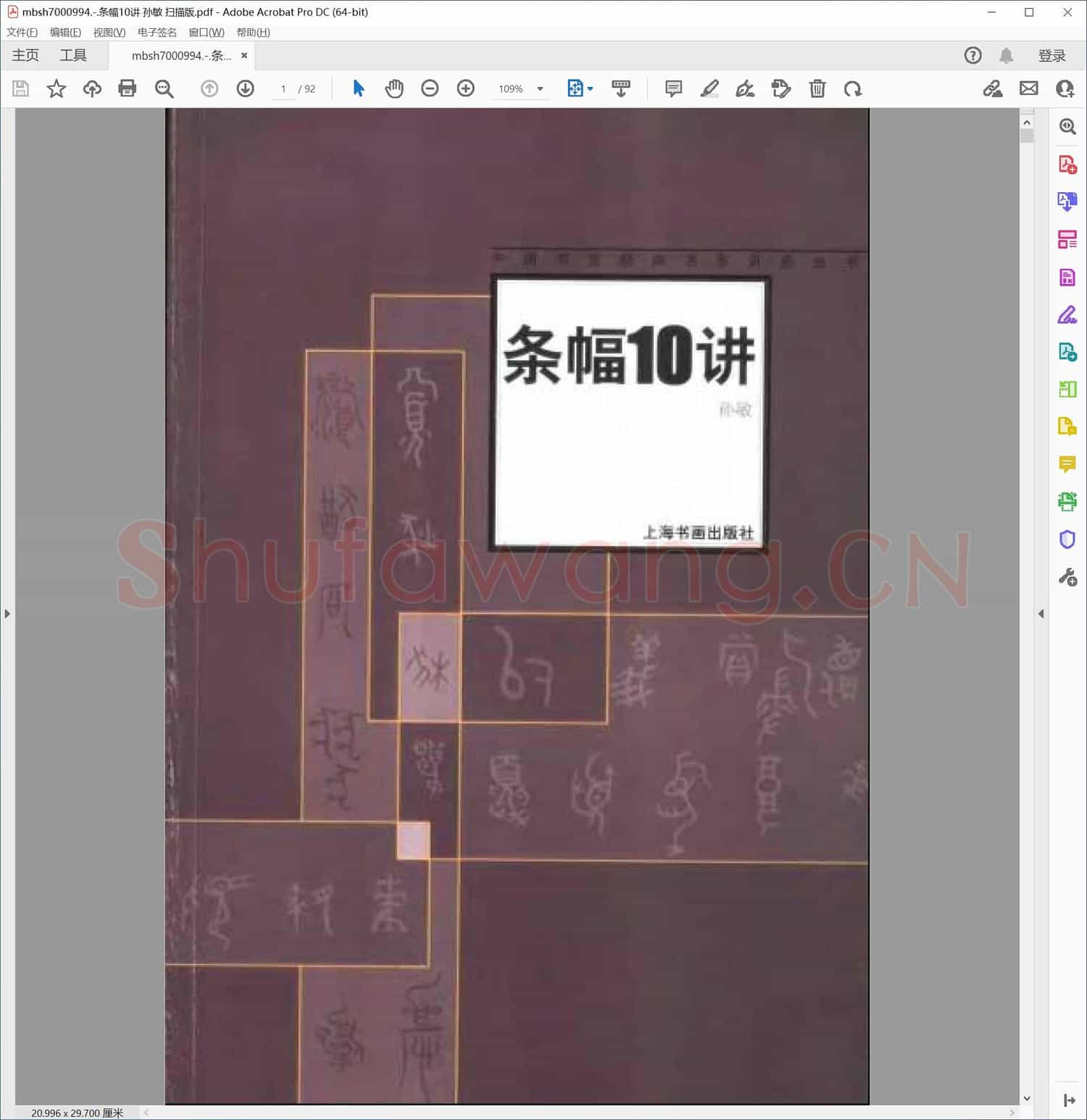 条幅10讲 孙敏 扫描版