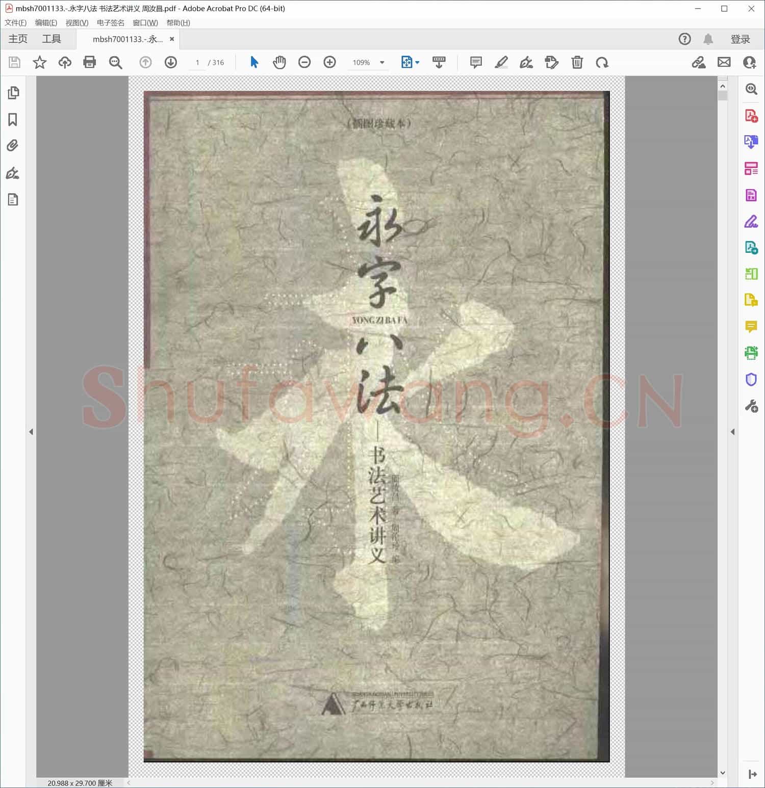 永字八法 书法艺术讲义 周汝昌