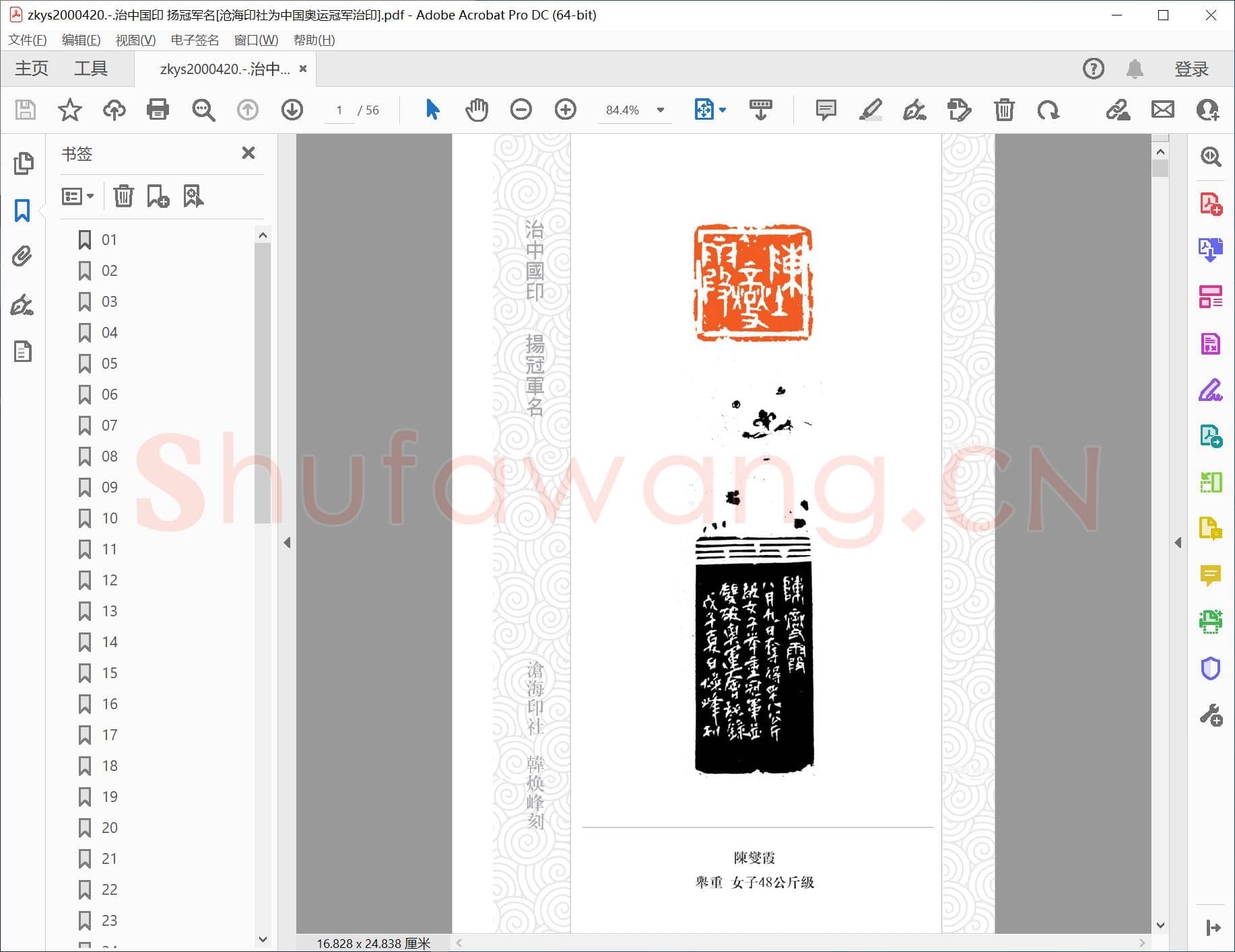 治中国印 扬冠军名[沧海印社为中国奥运冠军治印].pdf
