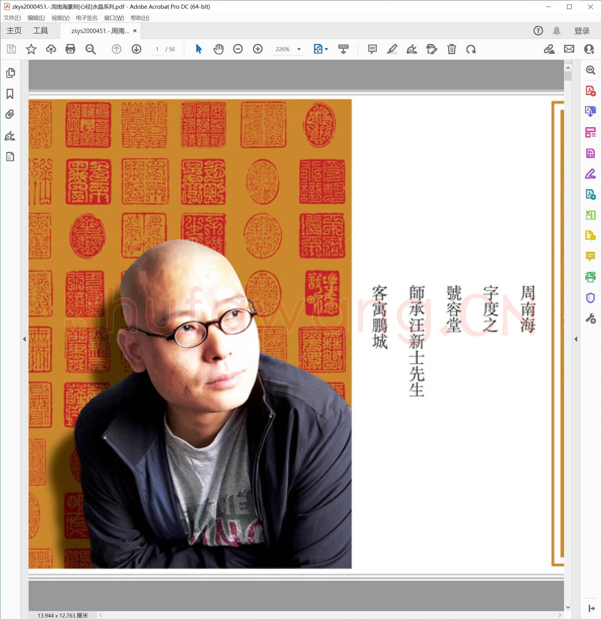 周南海篆刻[心经]水晶系列.pdf