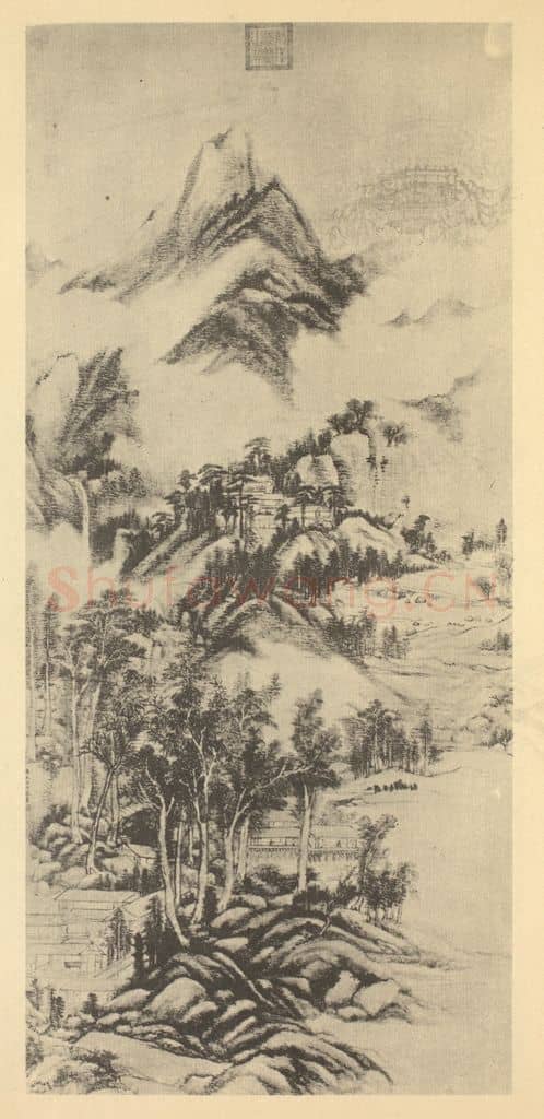 清 王原祁《山水轴(二十九)》国画作品
