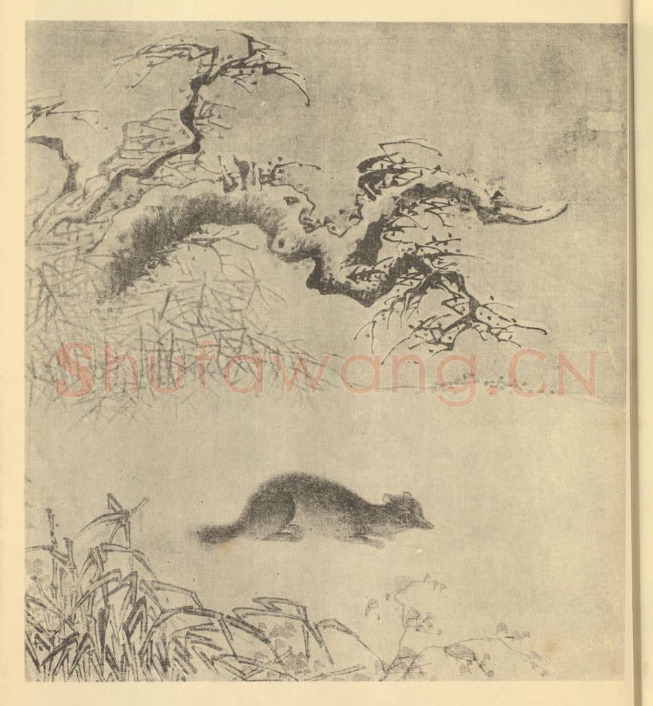 明 明人《八兽图(八)》国画作品
