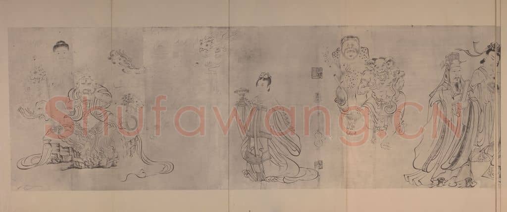 唐 吴道玄《送子天王图(二)》国画作品