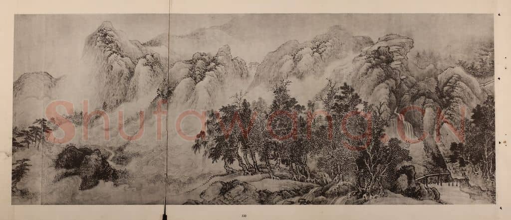 清 王翚《江山纵览图卷（六）》国画作品