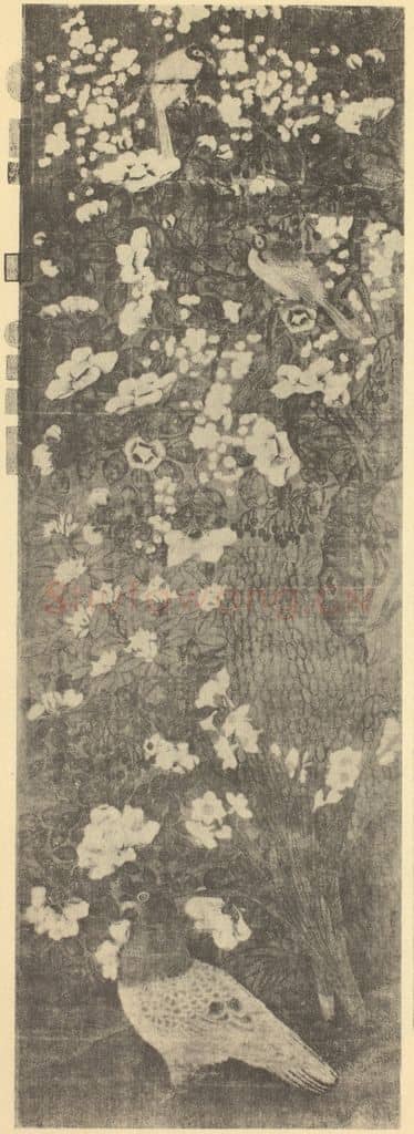 宋·辽 李迪《画花鸟》国画作品