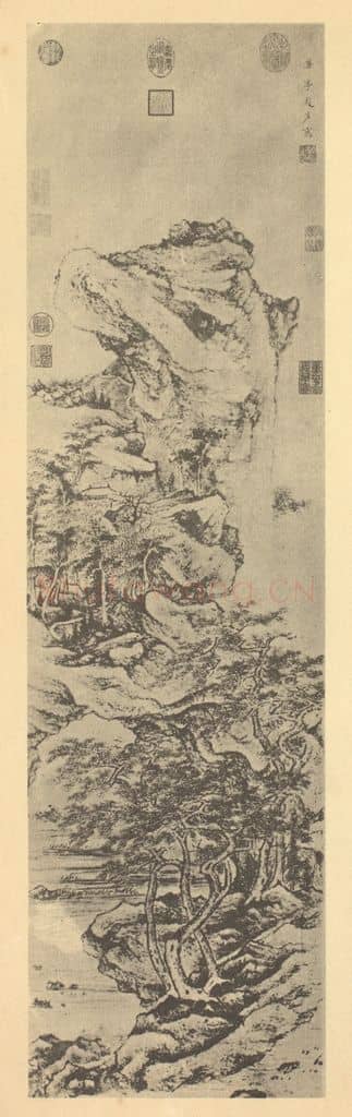 明 赵左《山水轴(二)》国画作品