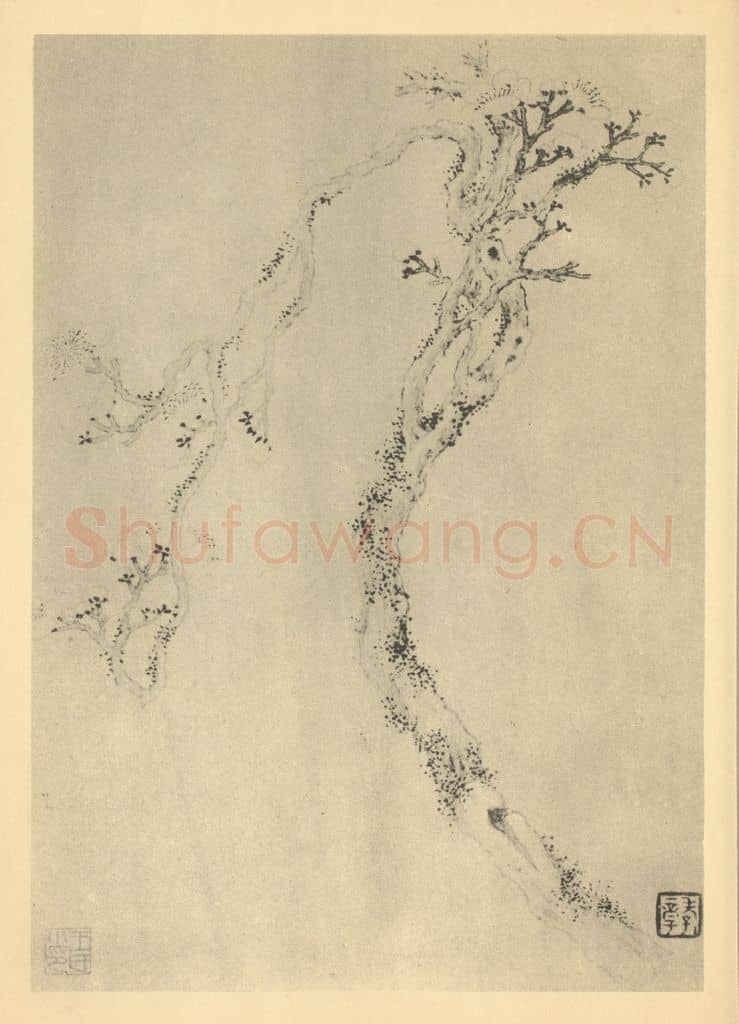 清 金俊明《梅花（十七）》国画作品