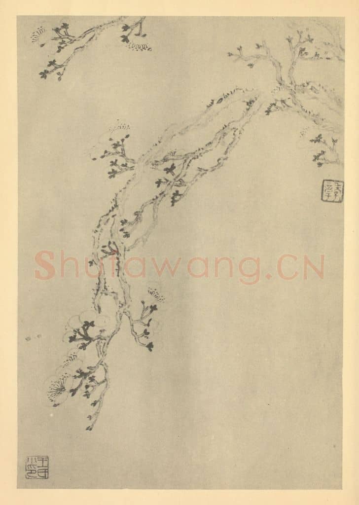 清 金俊明《梅花(十六)》国画作品
