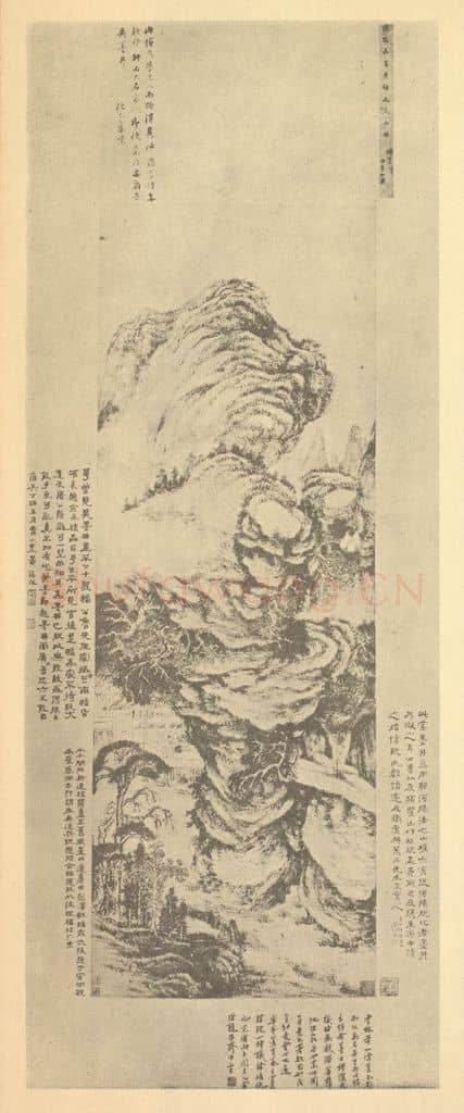 清 吴历《山水轴（八）》国画作品