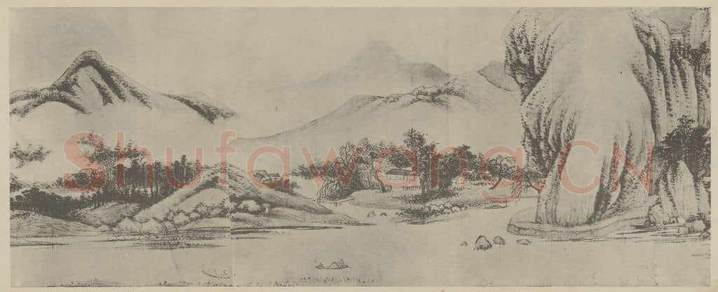 清 王时敏《晴岚暖翠图卷(五)》国画作品