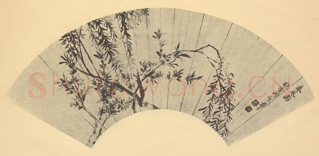 清 恽寿平《春风图》国画作品