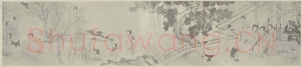 清 改琦《临仇十洲美人图卷（二）》国画作品